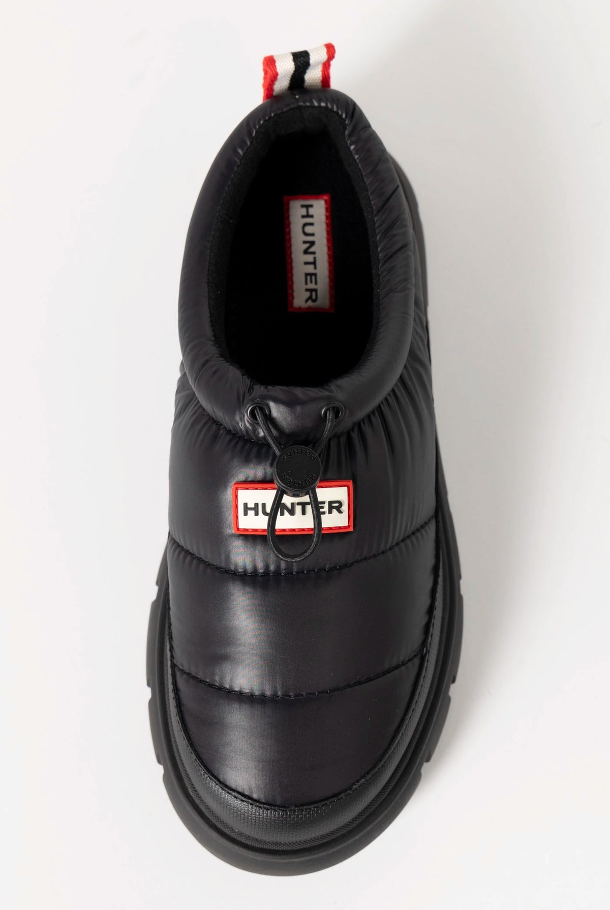 swatch_Black hunter boots madi 5 nylon puffer booties
