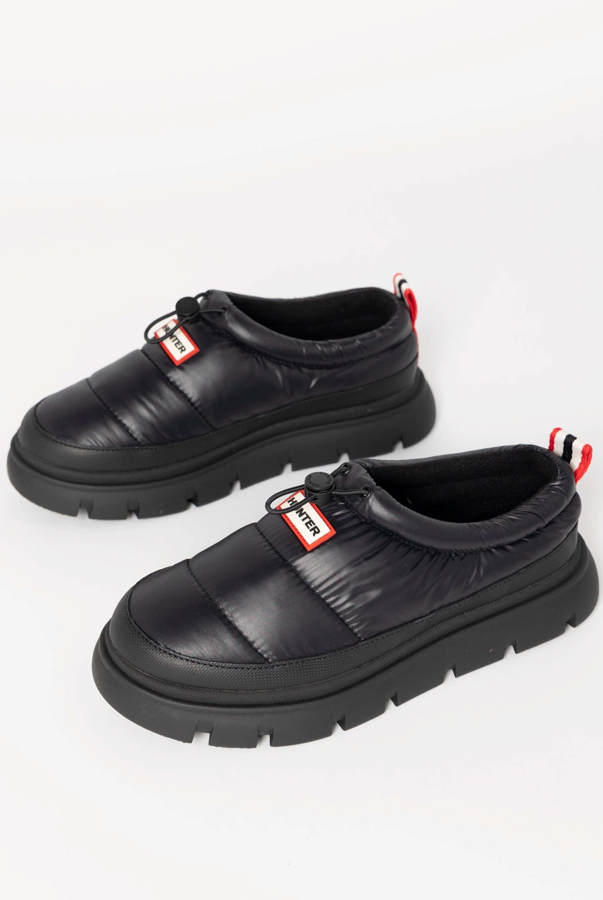 swatch_Black hunter boots madi 5 nylon puffer booties