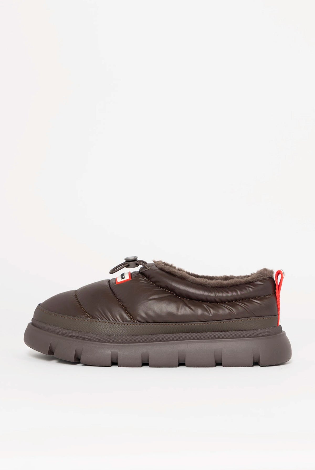 swatch_Dark Brown hunter boots madi 5 nylon puffer booties