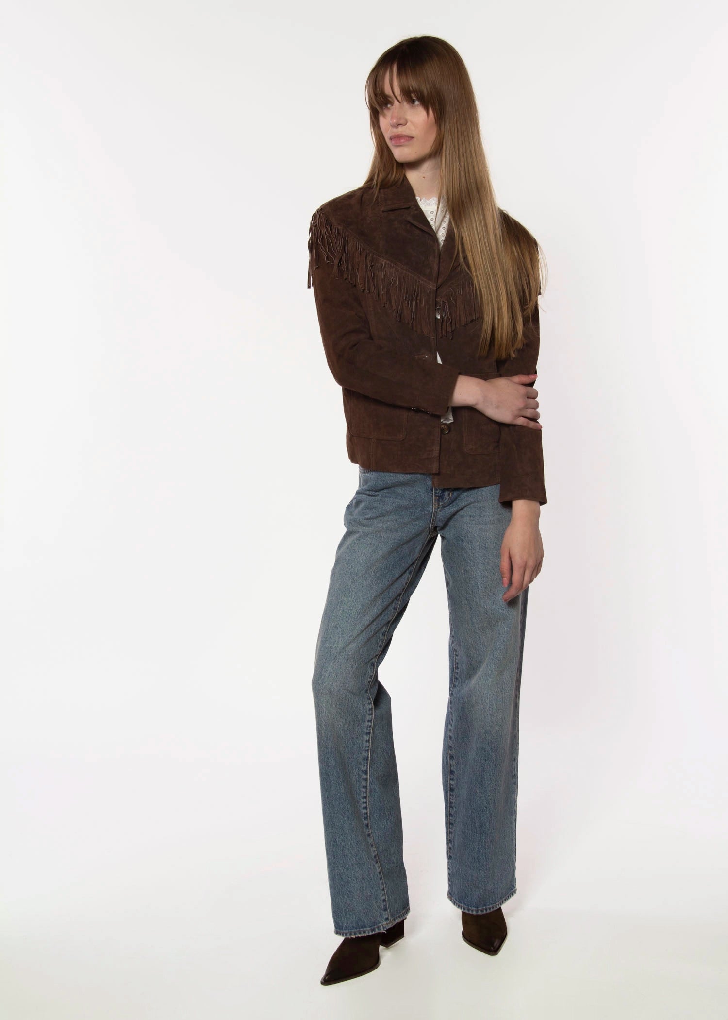 swatch_Brown down to earth suede jacket