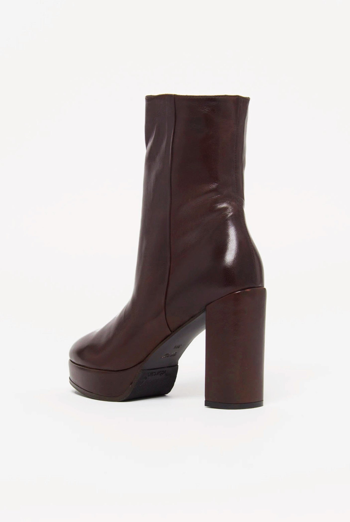 swatch_Rust Leather platform boot shoes