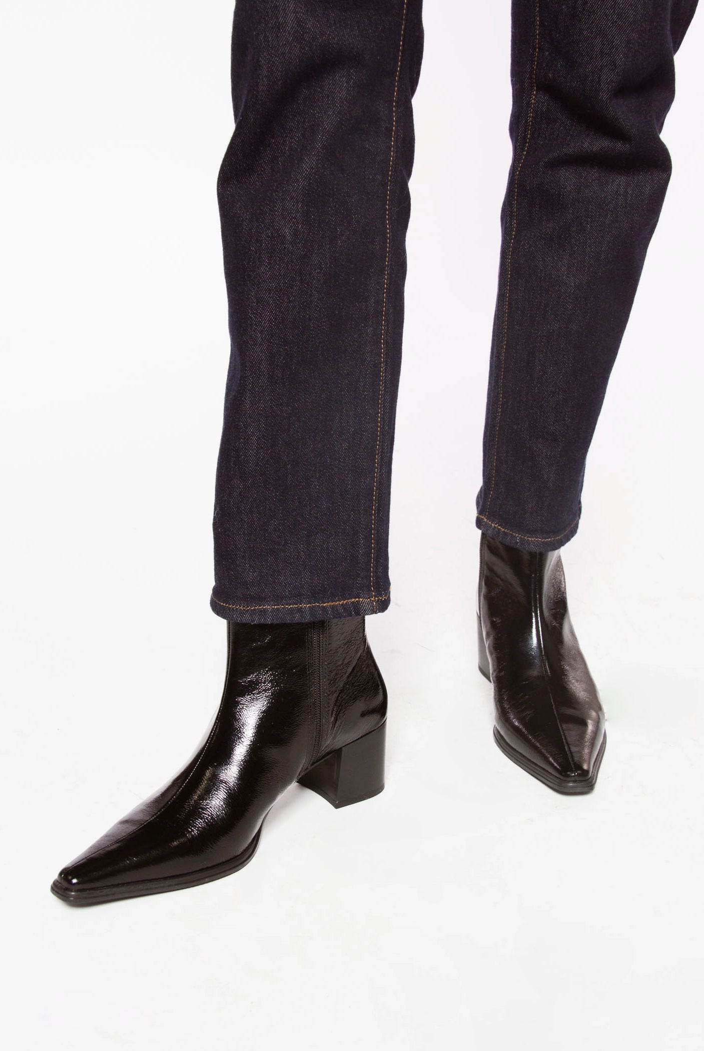 swatch_Black Patent giselle boot shoes