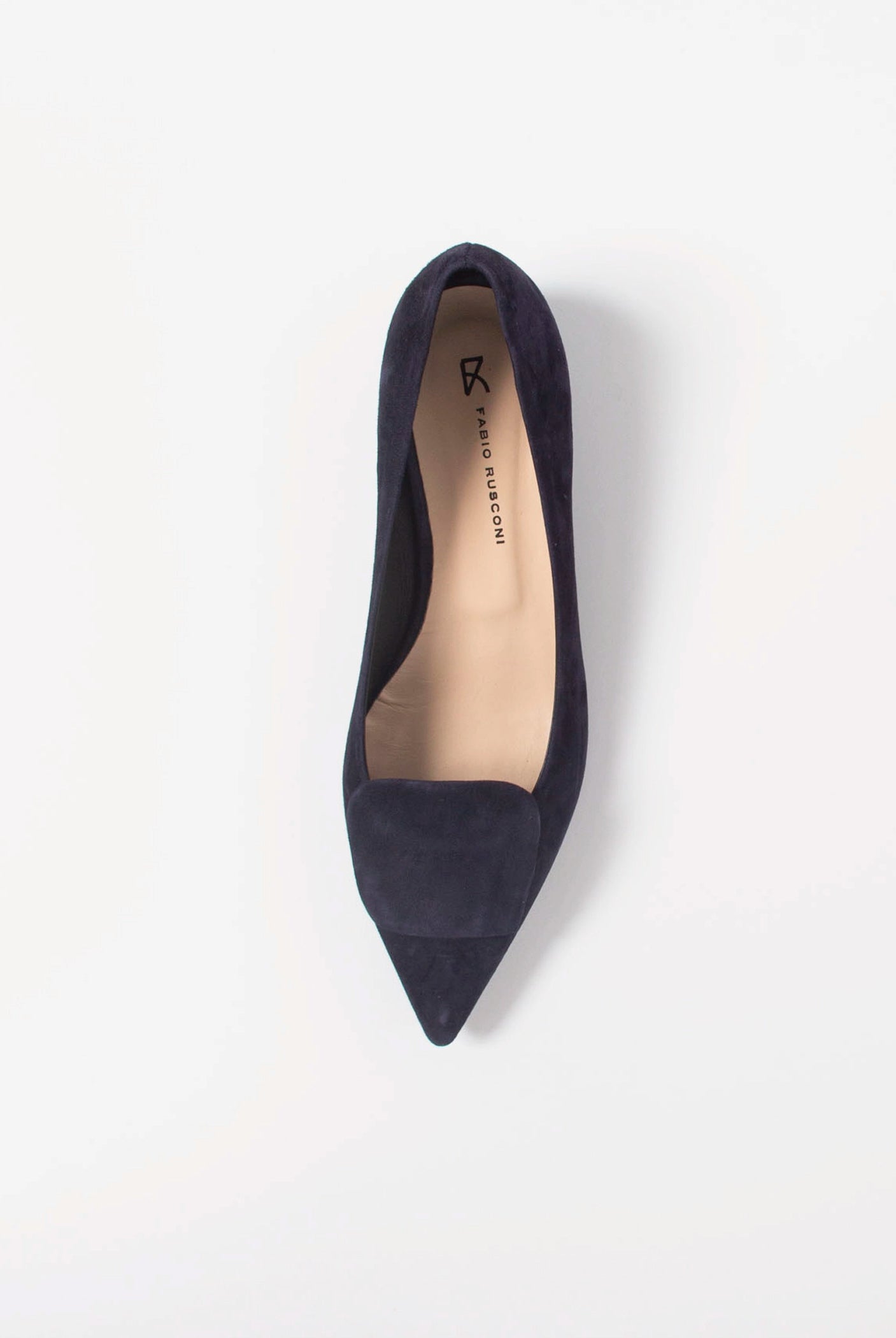 swatch_Navy Suede low heel pump shoes