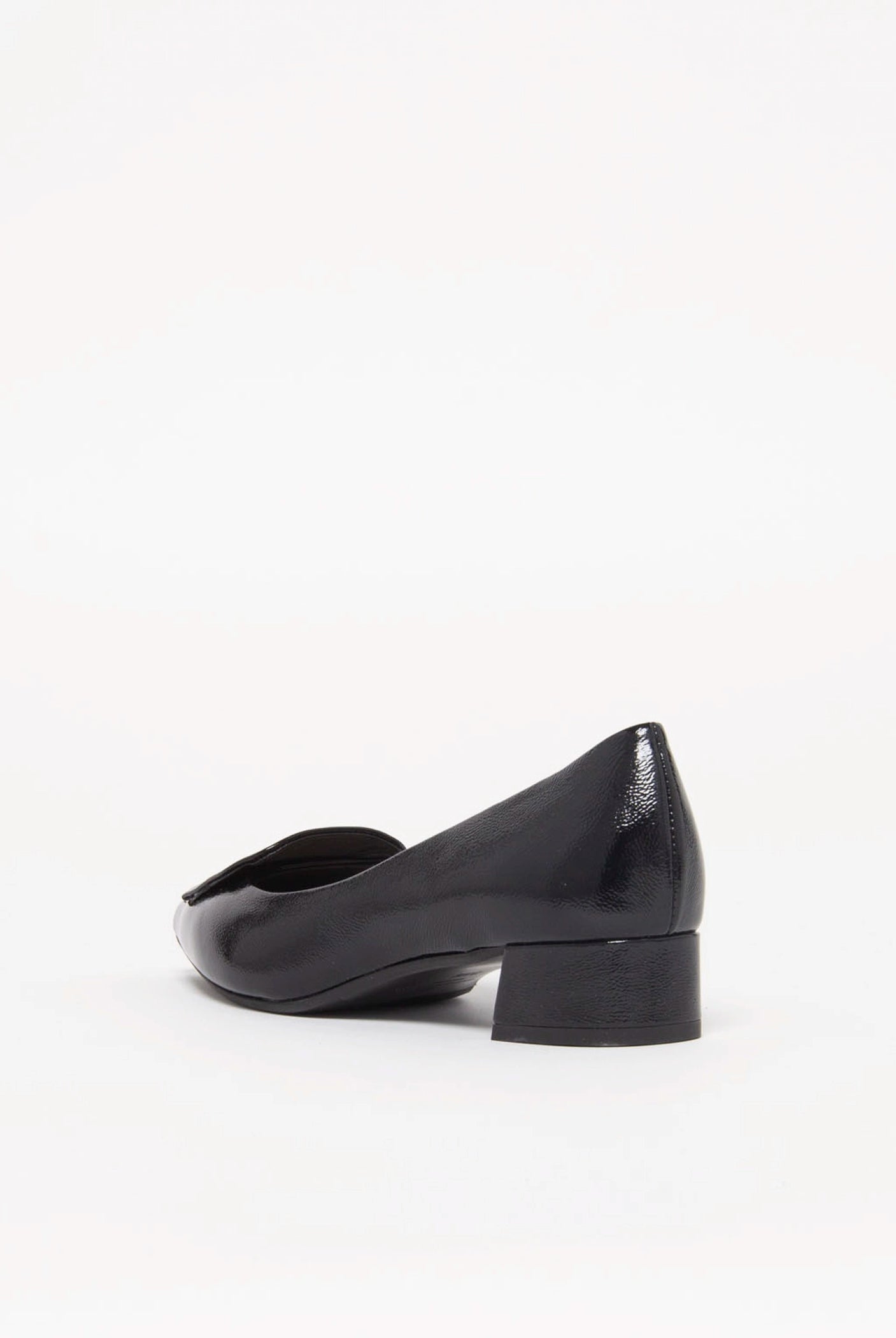 swatch_Black Patent low heel pump shoes