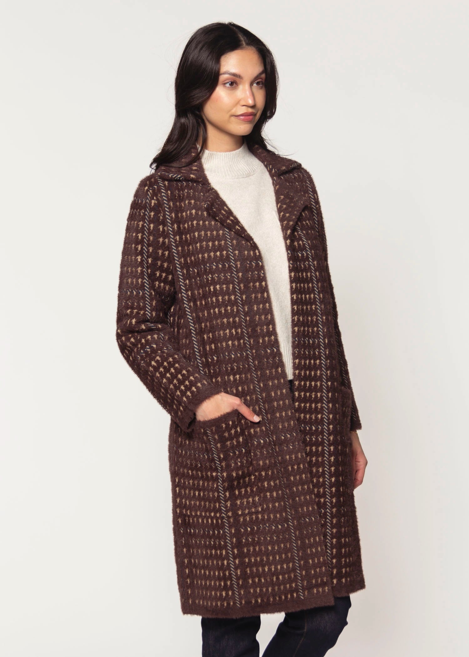 swatch_Chocolate/Oat Multi marceau coat coats