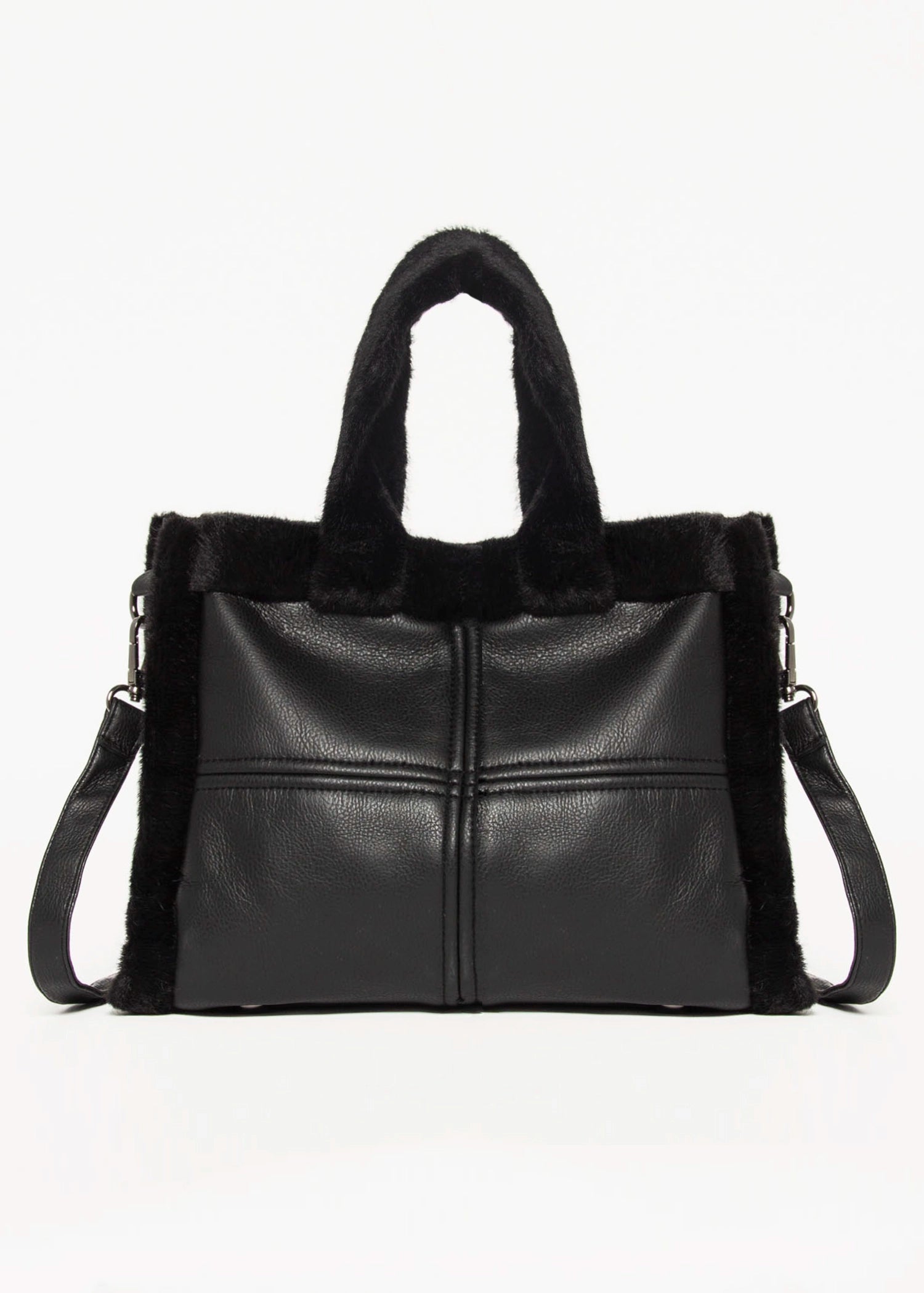swatch_Black jasha shopper tote bags