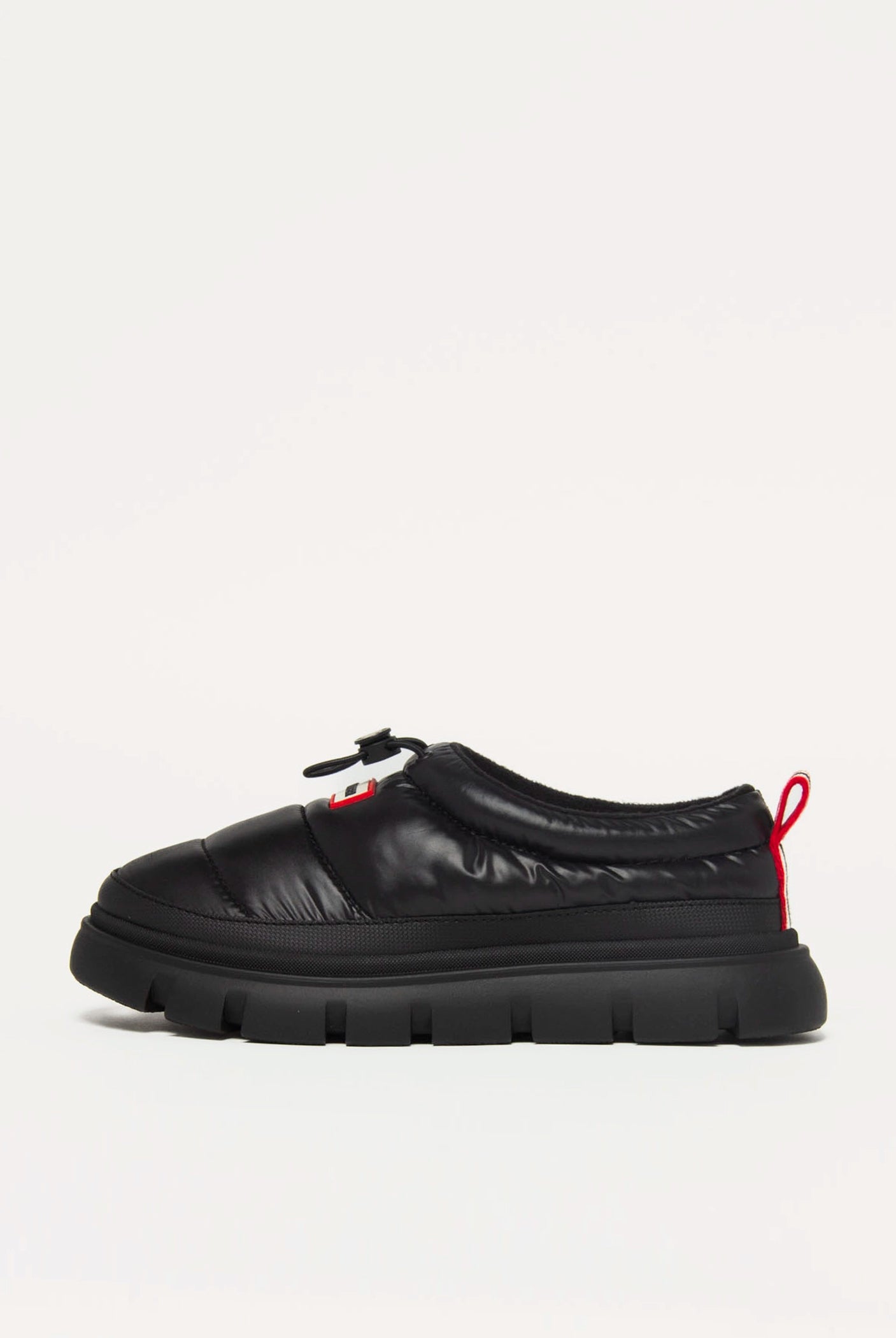 swatch_Black madi puffer slip on shoes
