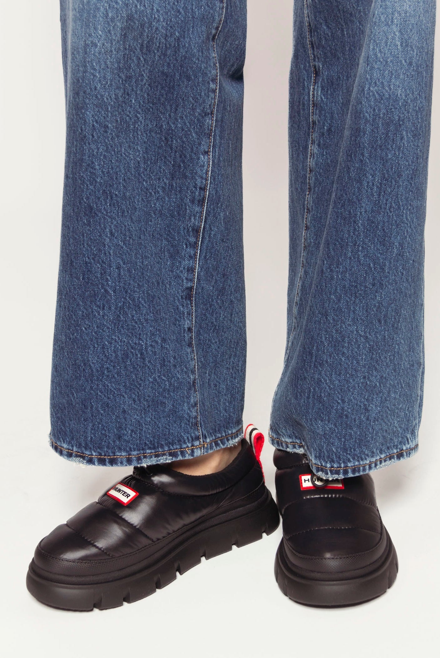 swatch_Black madi puffer slip on shoes