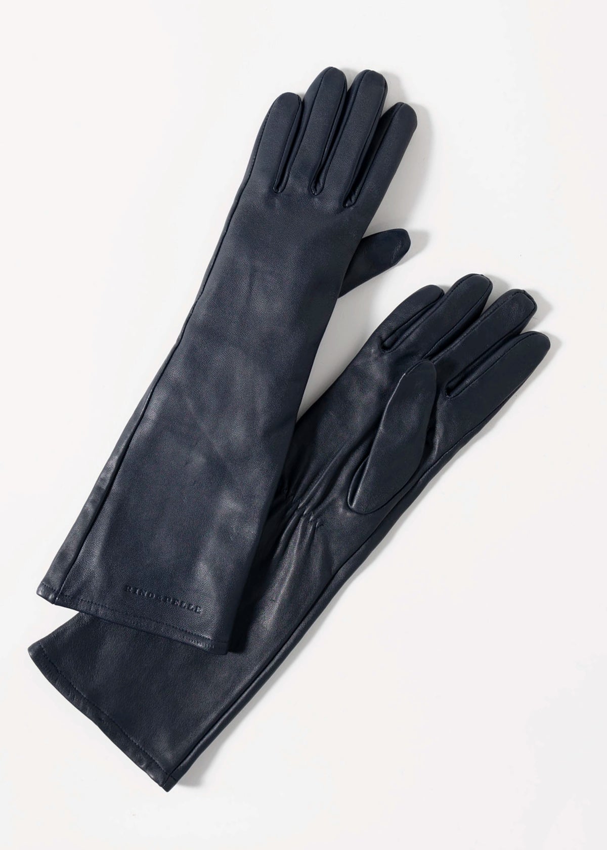swatch_Navy rino and pelle florianne long leather gloves