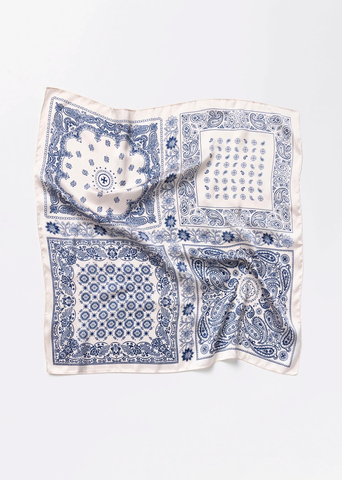 swatch_Blue/White bandana head scarf