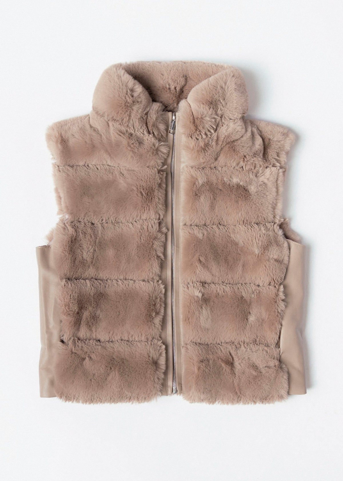swatch_Mocha Latte rino and pelle may faux fur vest