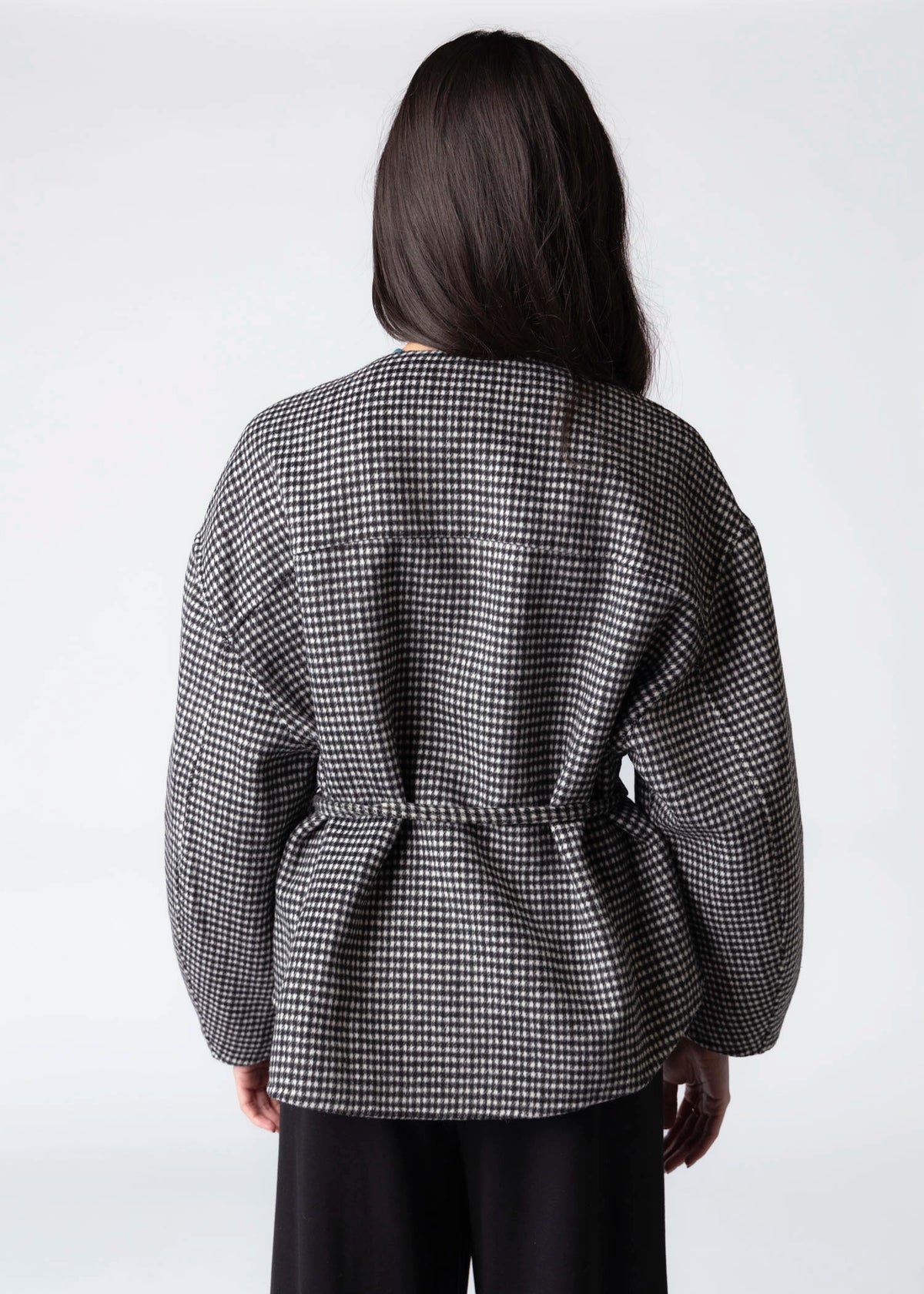 swatch_Black check wool jacket