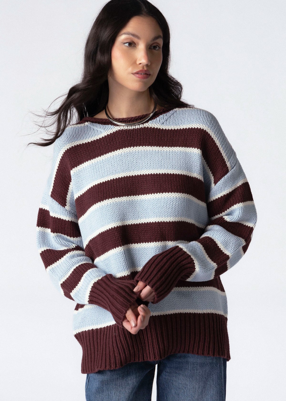 swatch_Chocolate Combo frankie striped sweater