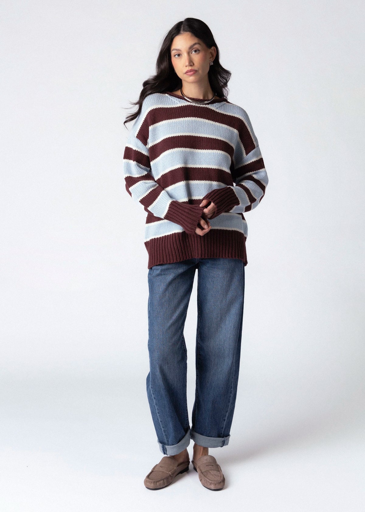 swatch_Chocolate Combo frankie striped sweater