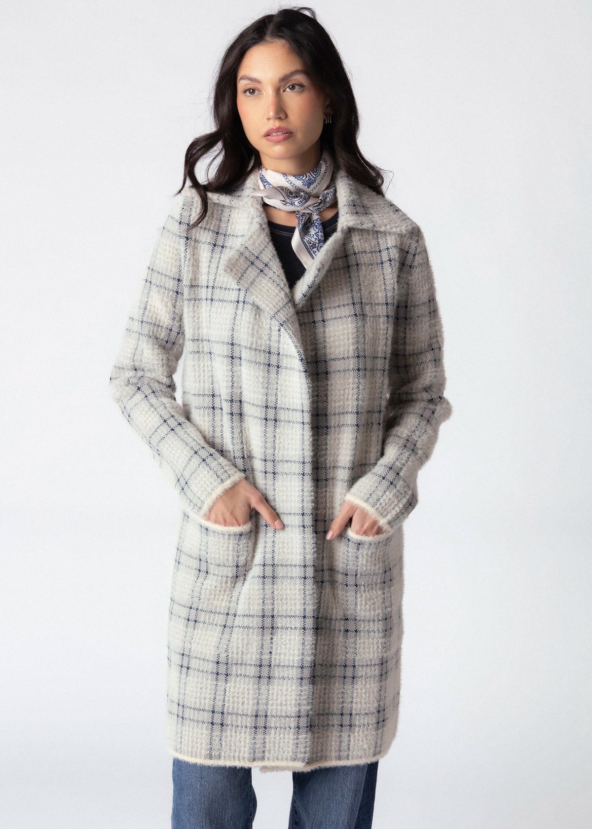 swatch_Ivory Plaid sage the label marlo plaid coat