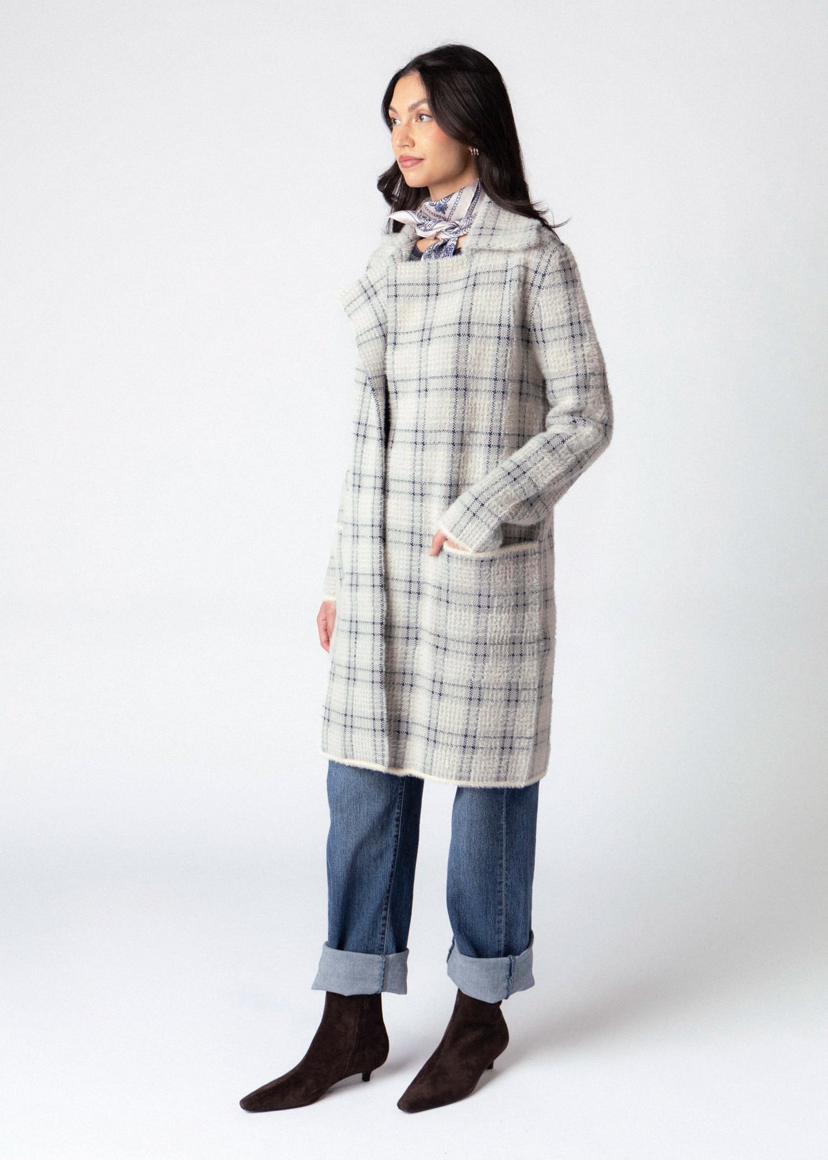 swatch_Ivory Plaid sage the label marlo plaid coat