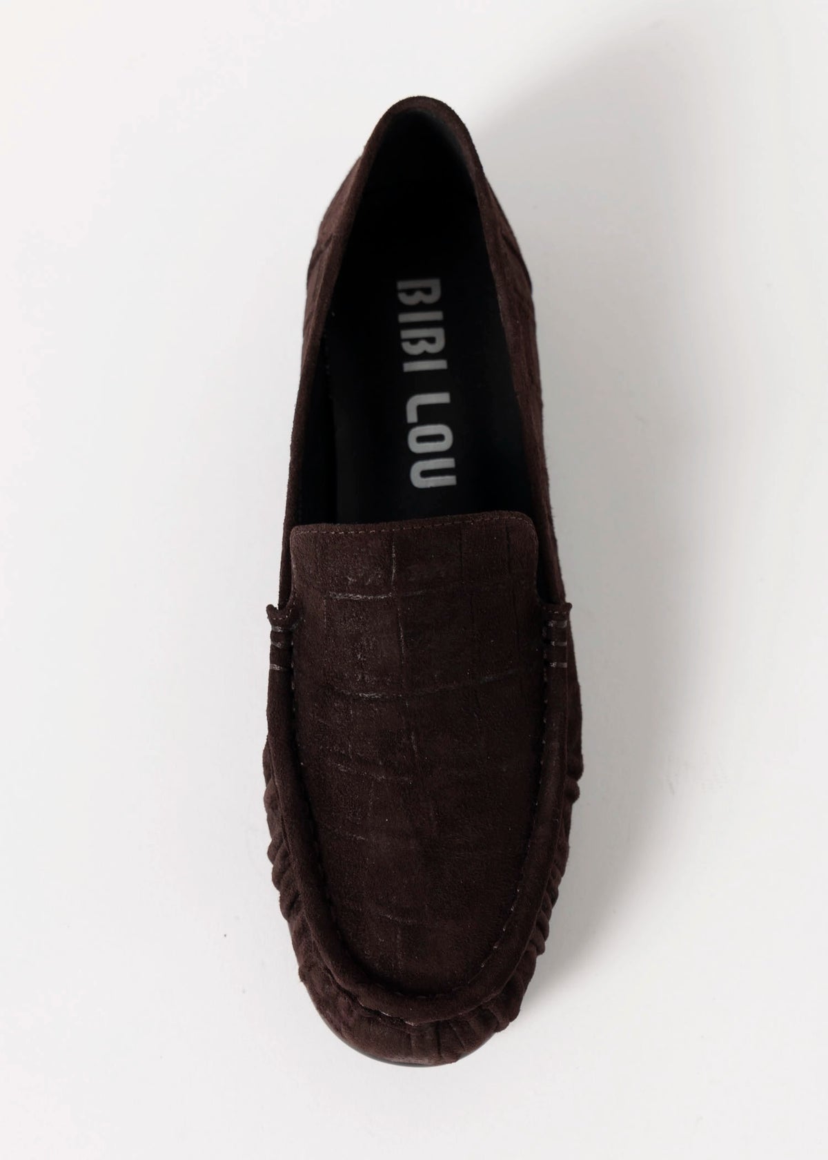 swatch_Dark Brown Suede bibi lou lysa loafer