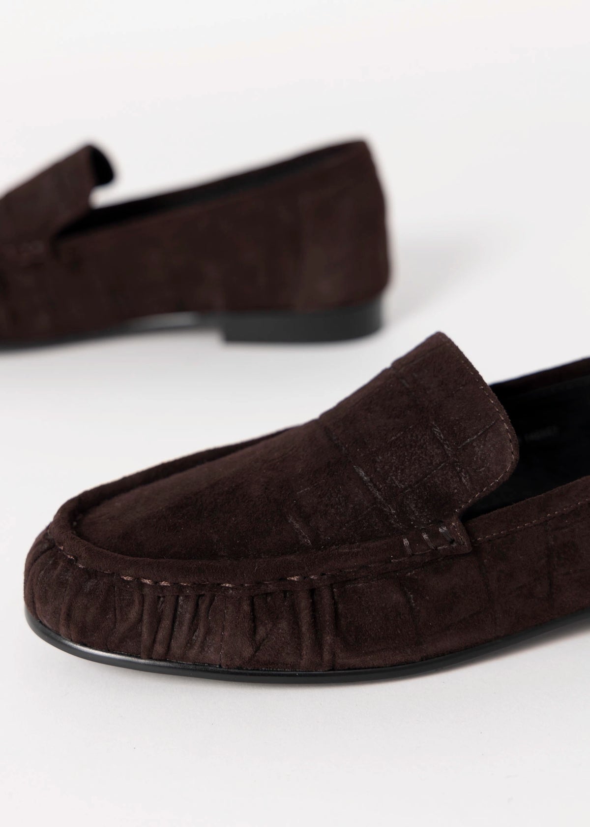 swatch_Dark Brown Suede bibi lou lysa loafer