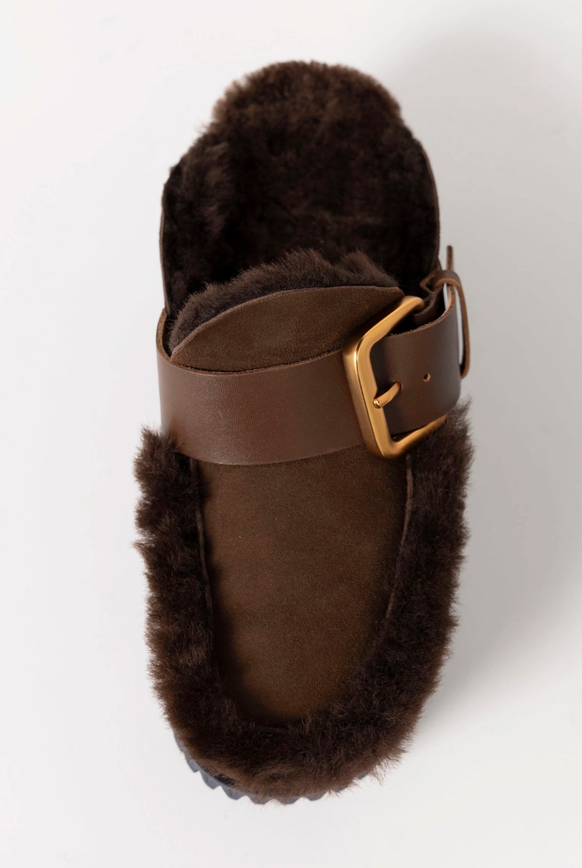 swatch_Chocolate 4ccccees plia amber platform shearling clog