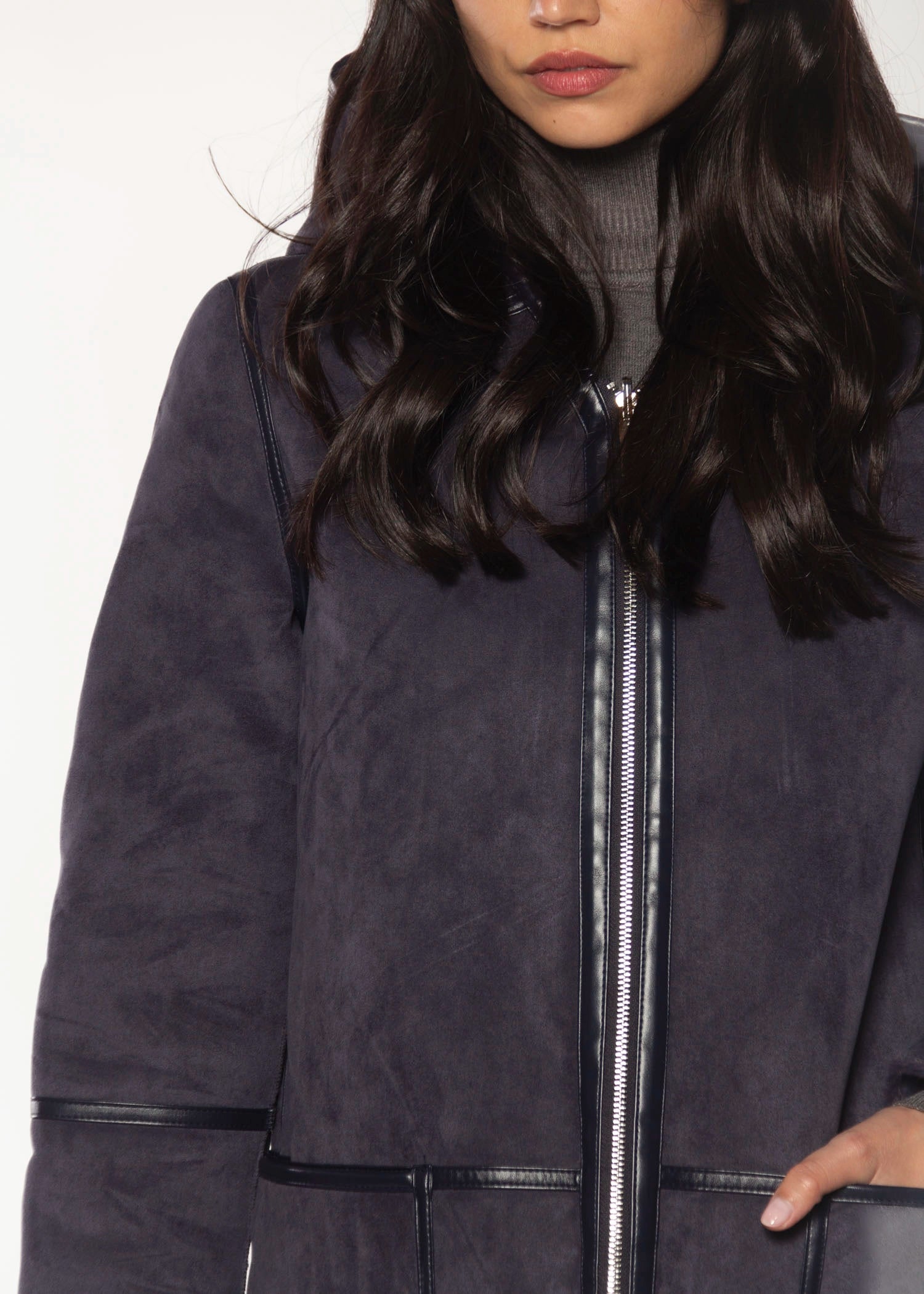 swatch_Night Grey ova reversible coat