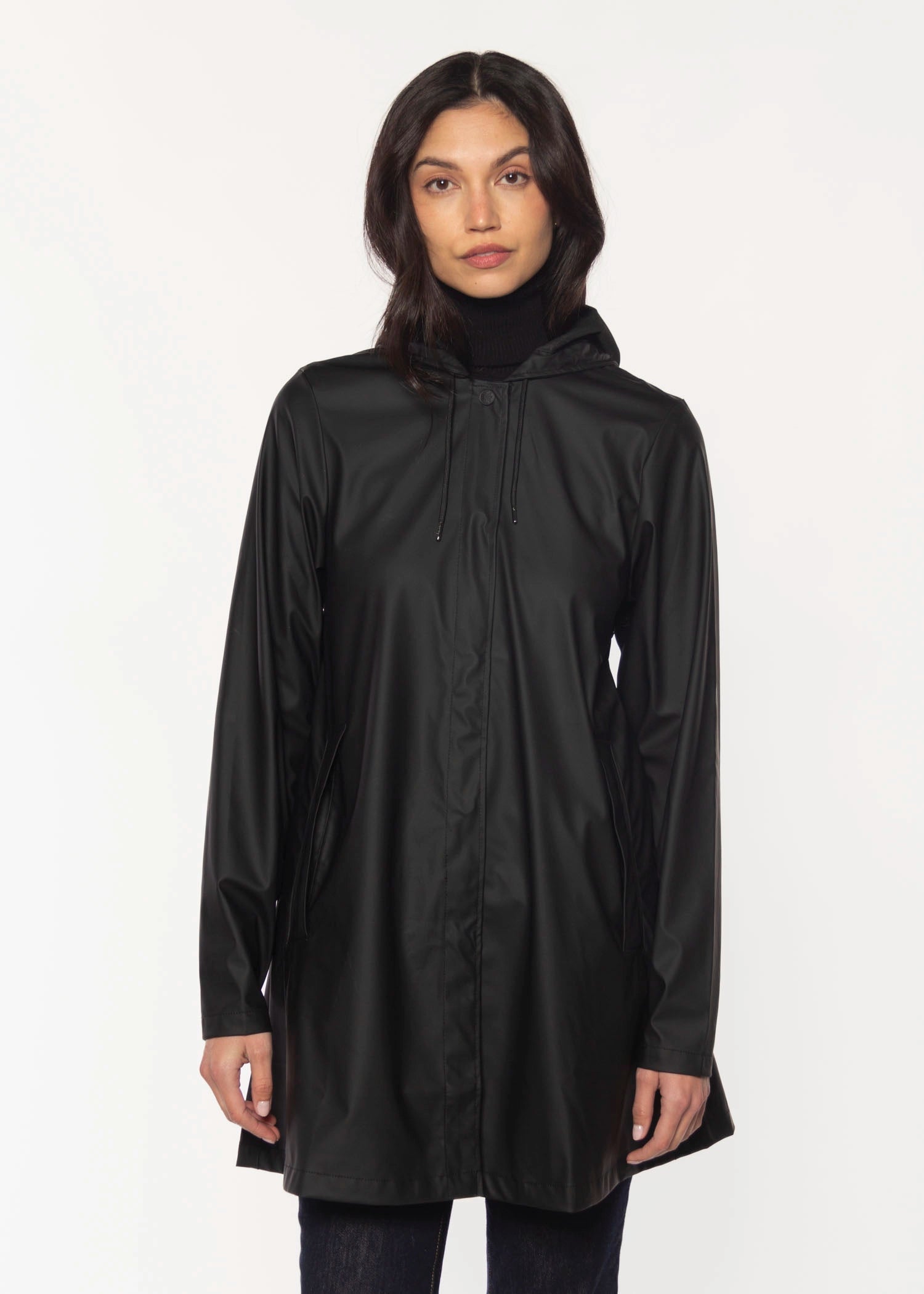 swatch_Black a line rain jacket coats