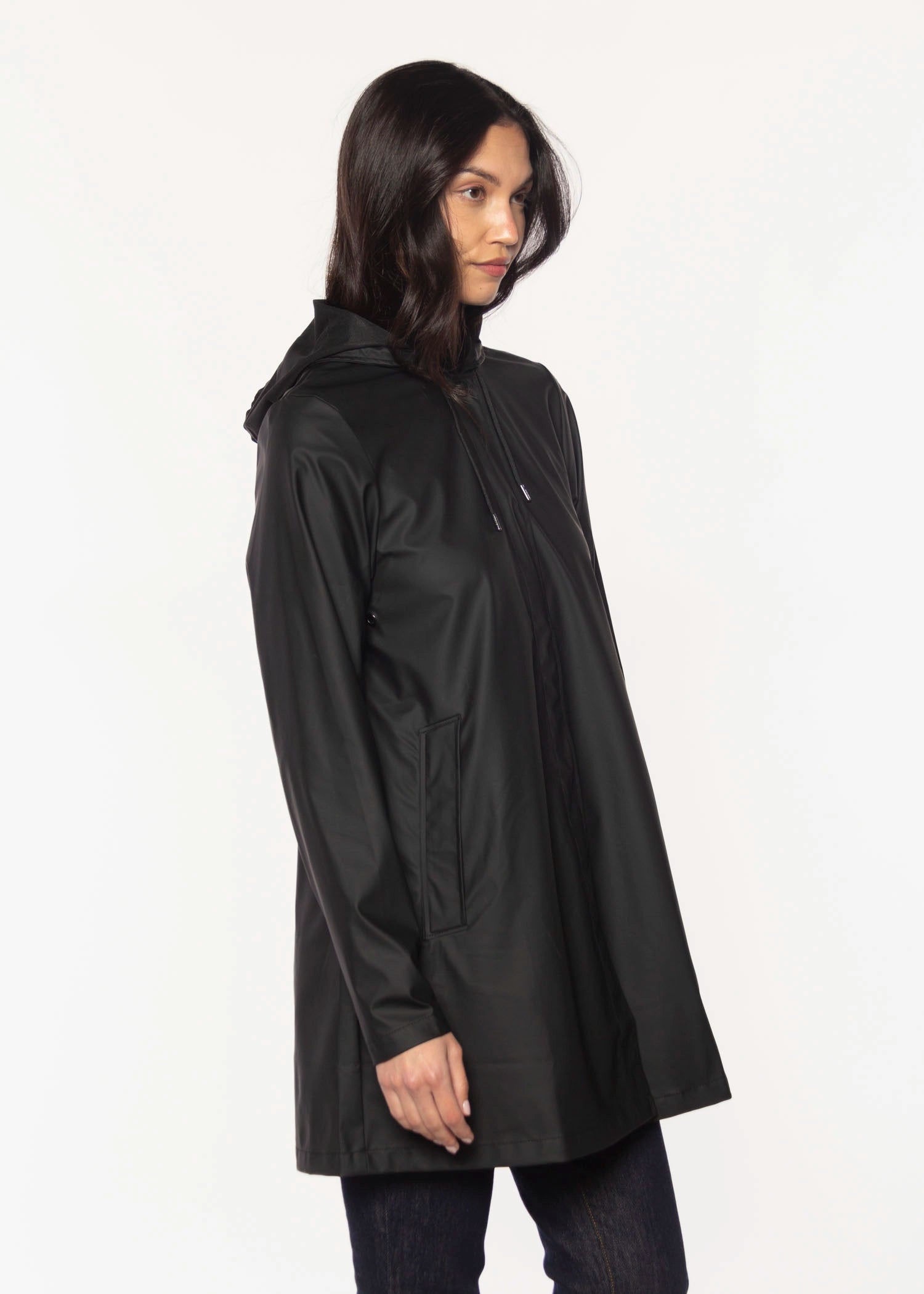 swatch_Black a line rain jacket coats