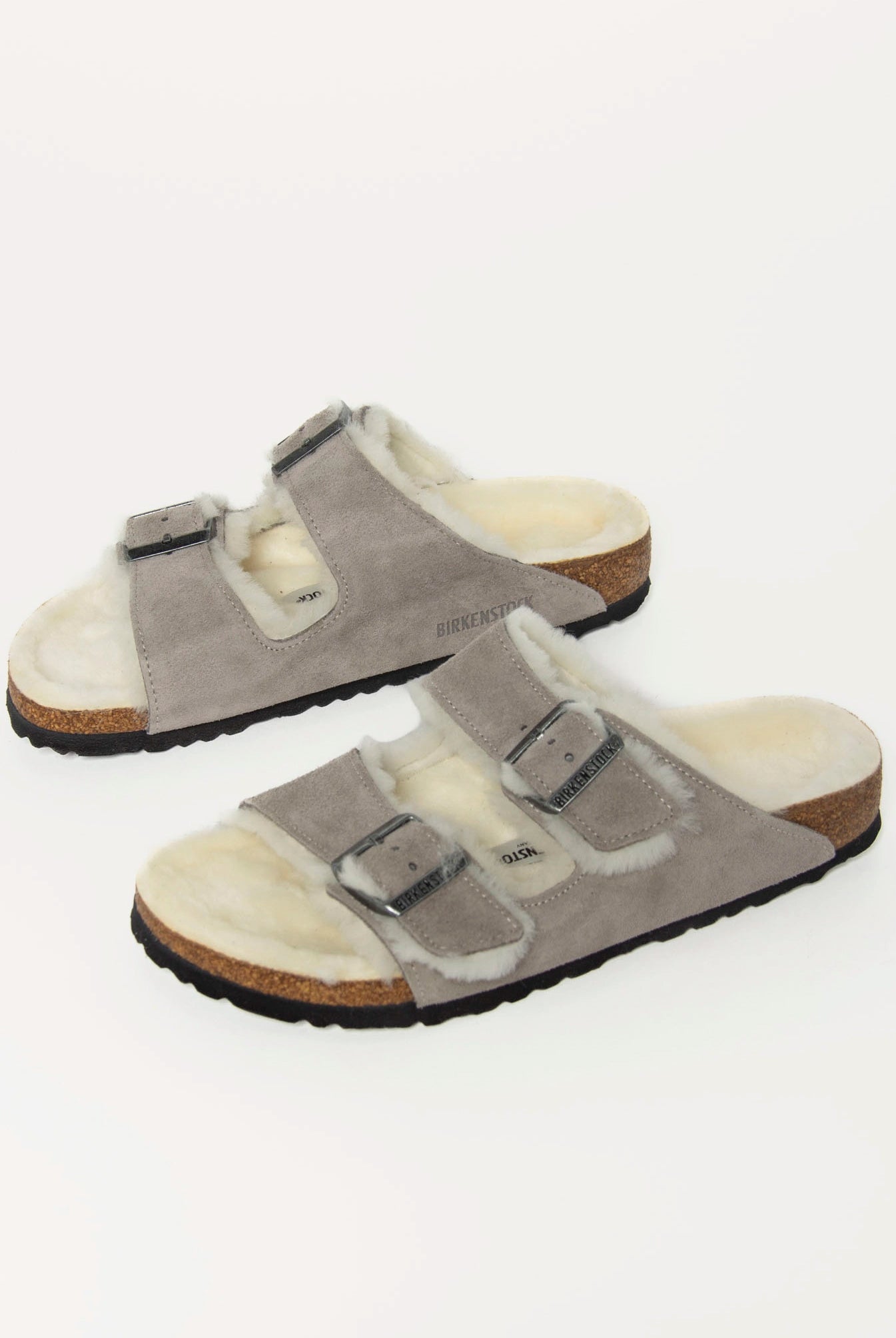 swatch_Stone Suede arizona shearling sandal shoes