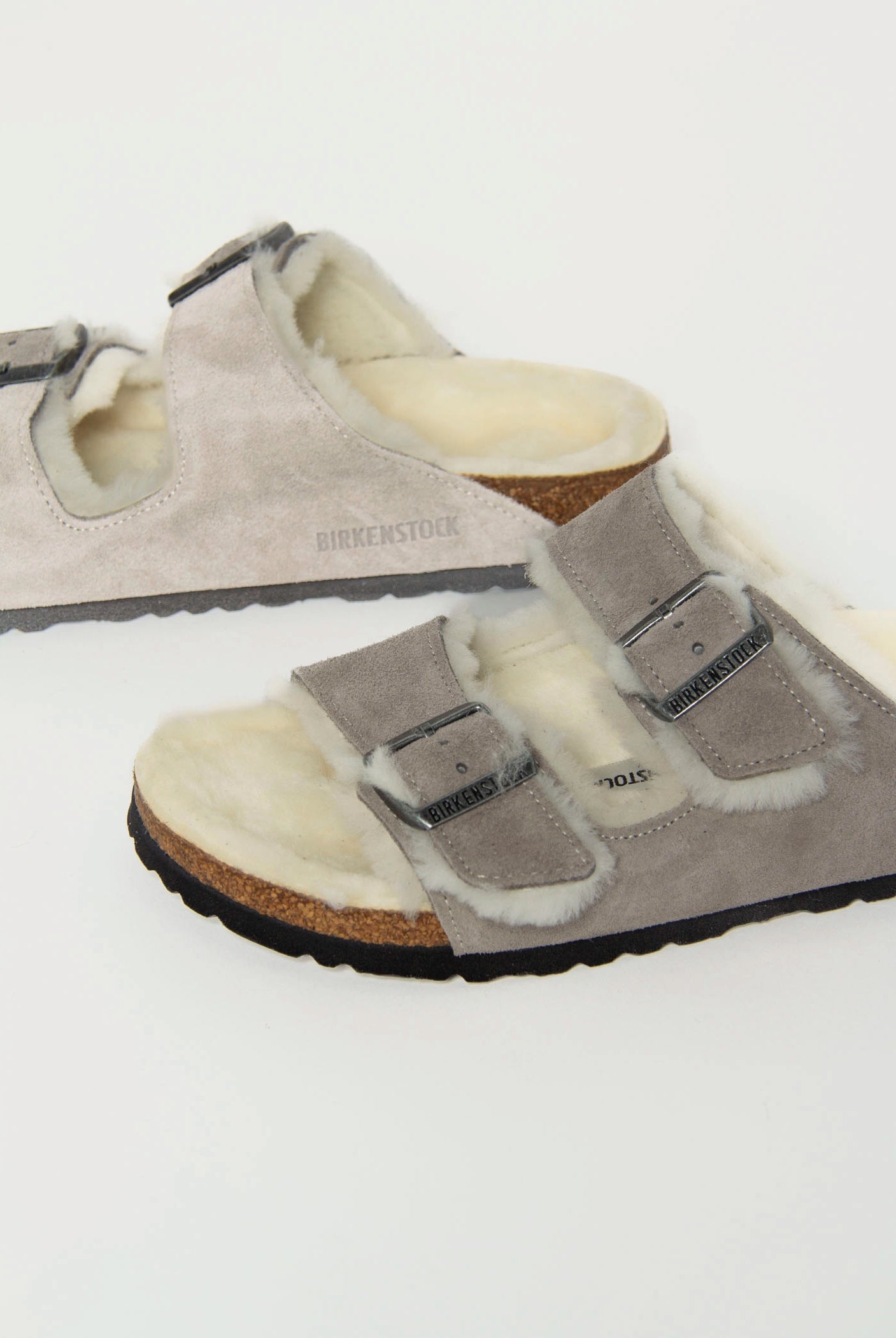 swatch_Stone Suede arizona shearling sandal shoes