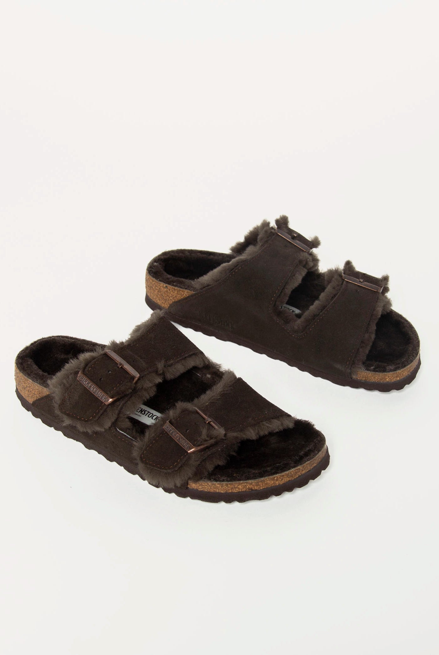 swatch_Mocha Suede arizona shearling sandal shoes