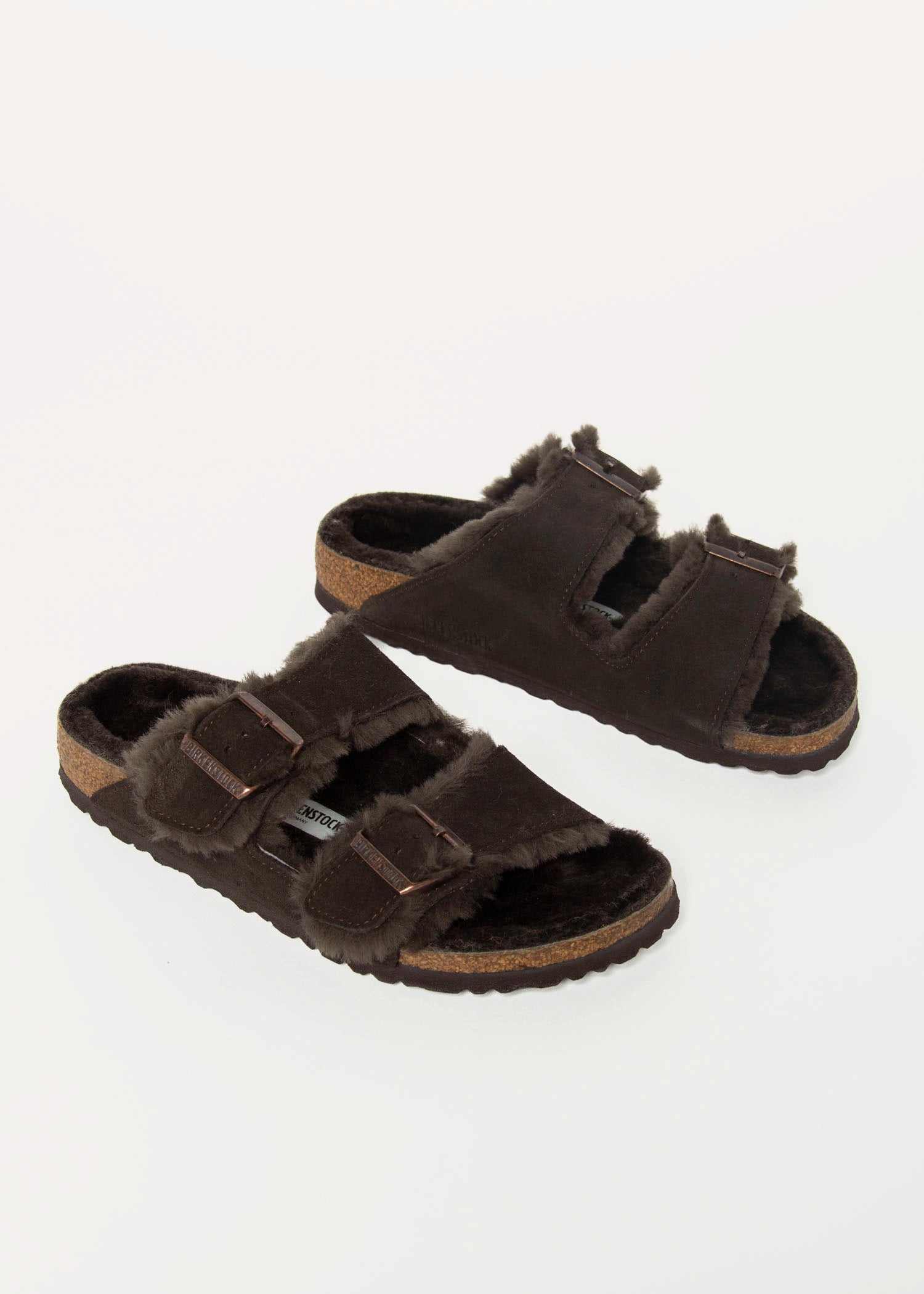 swatch_Mocha Suede arizona shearling sandal shoes