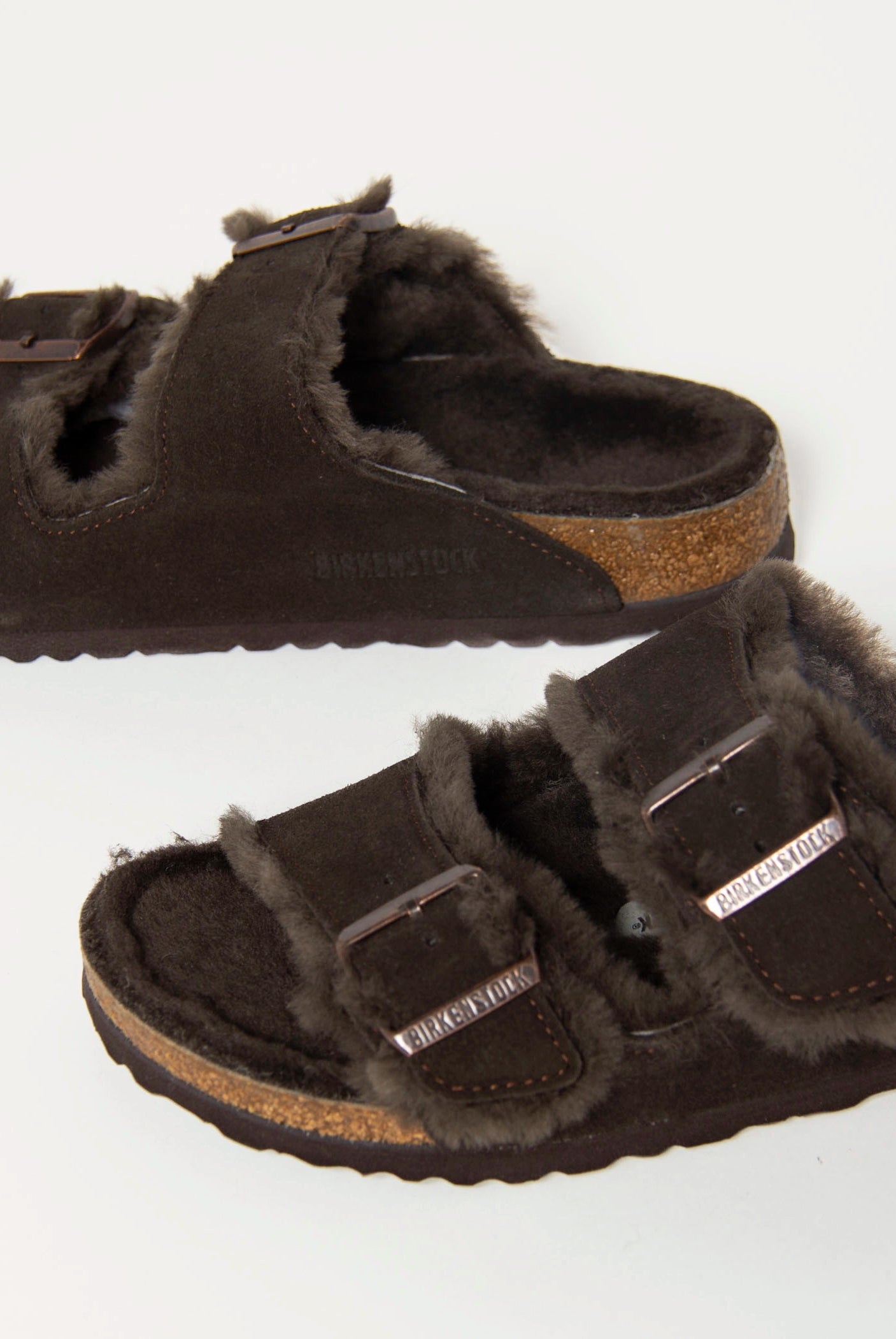 swatch_Mocha Suede arizona shearling sandal shoes