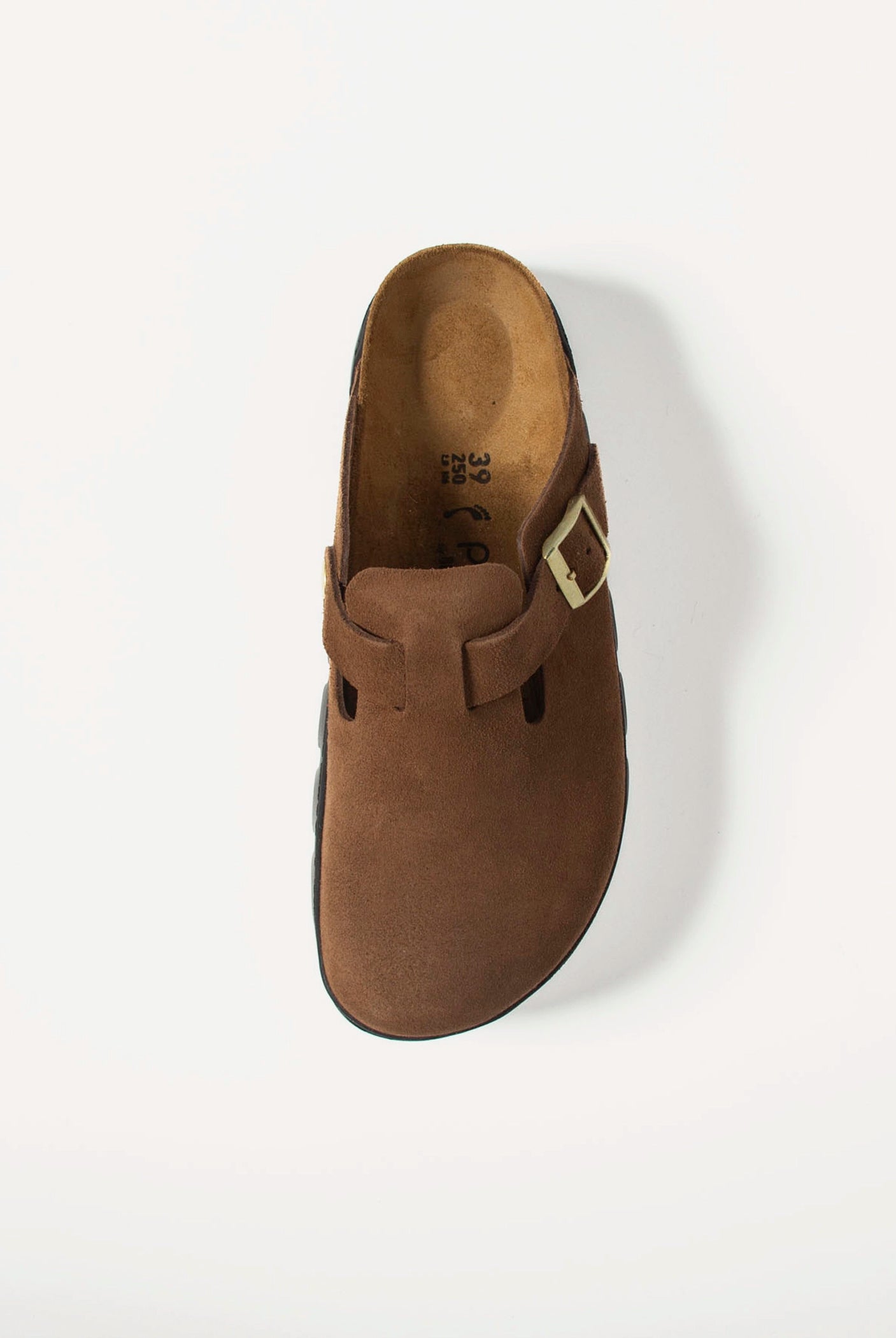 swatch_Dark Tea Suede boston chunky clog shoes