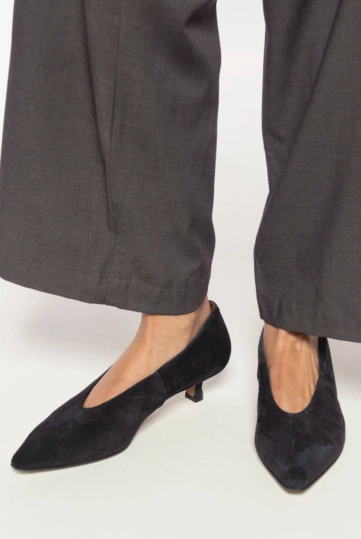 swatch_Black Suede margo kitten heel pumps