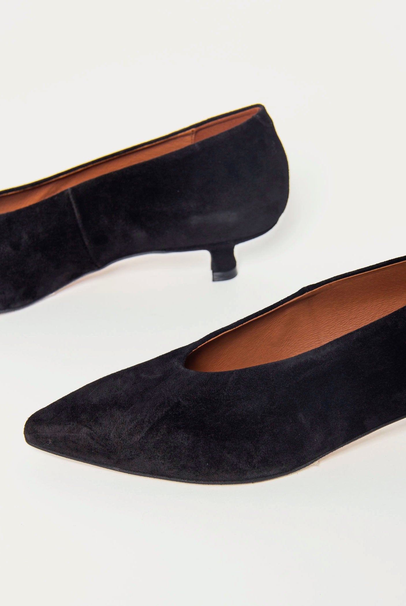 swatch_Navy Suede margo kitten heel pumps