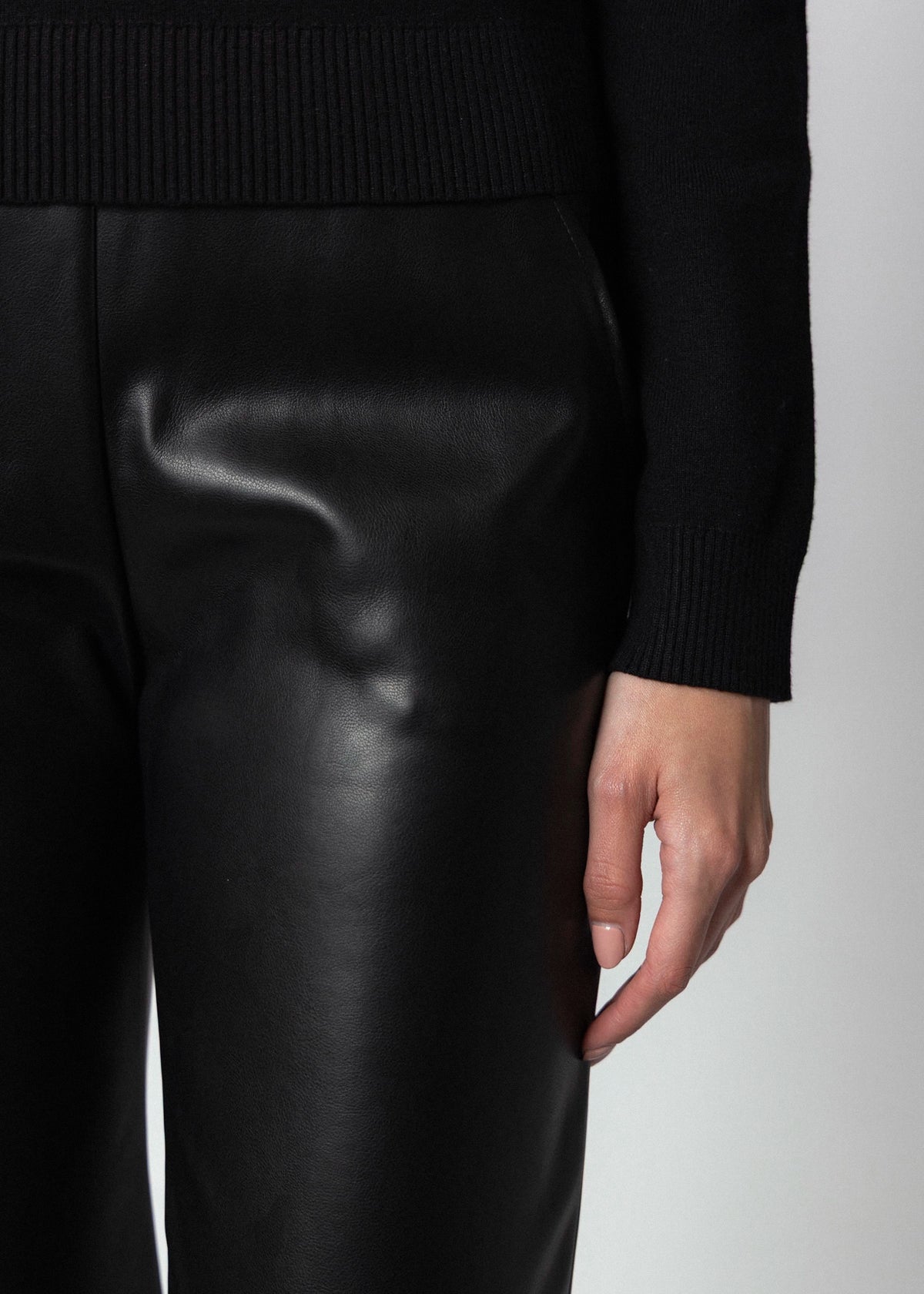 swatch_Black fifteen twenty laurel faux leather pant
