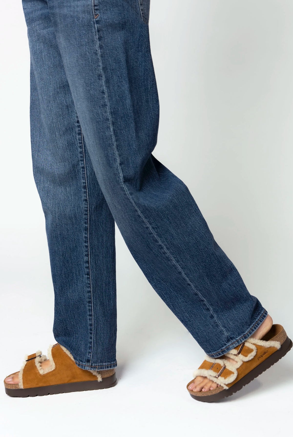 swatch_Brown Suede papillio by birkenstock arizona teddy platform sandal