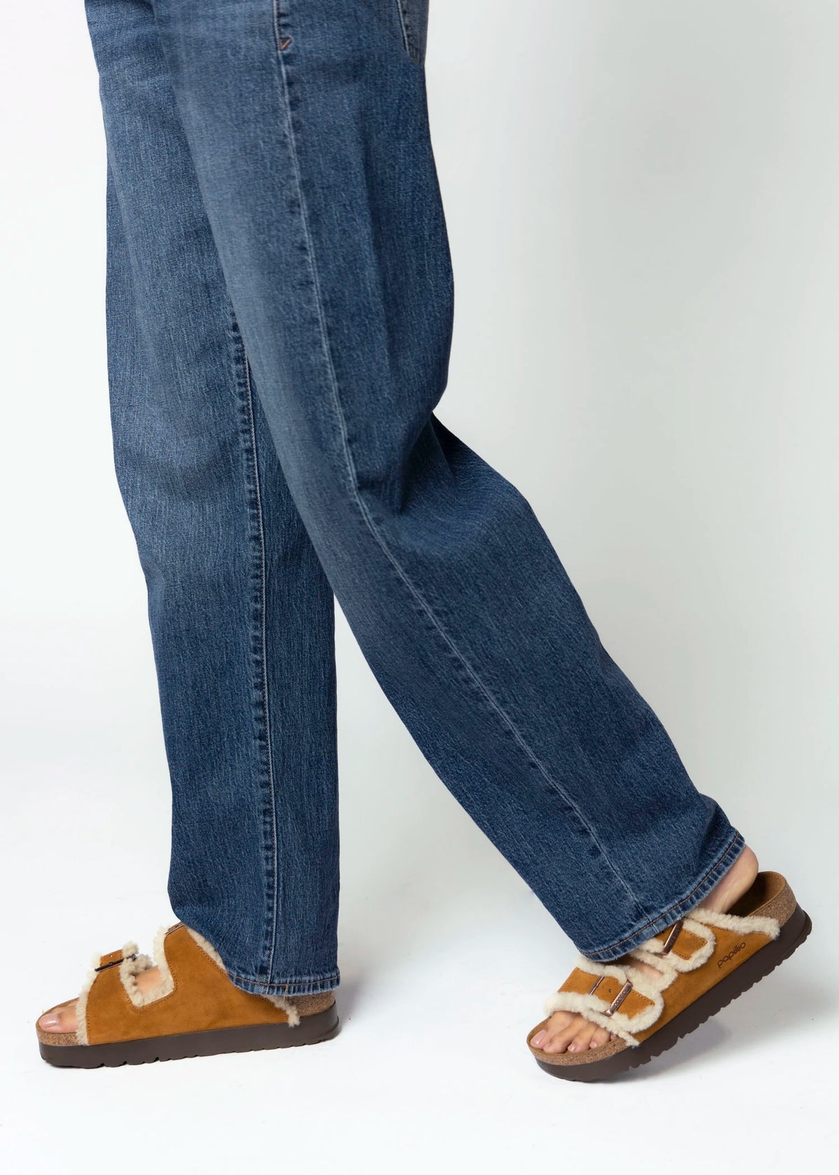 swatch_Brown Suede papillio by birkenstock arizona teddy platform sandal