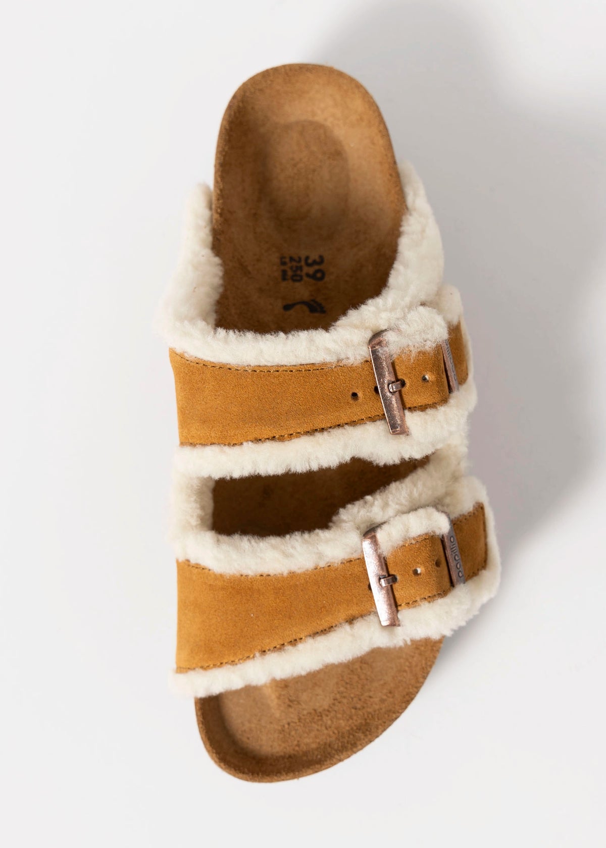 swatch_Brown Suede papillio by birkenstock arizona teddy platform sandal