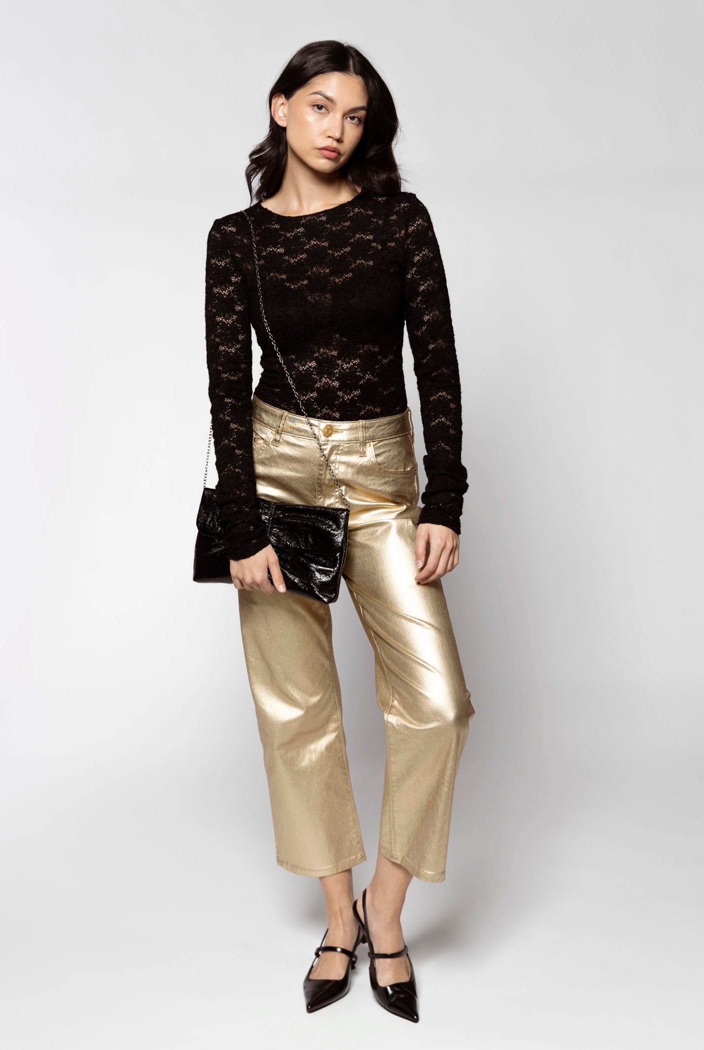swatch_Black ruched evening clutch