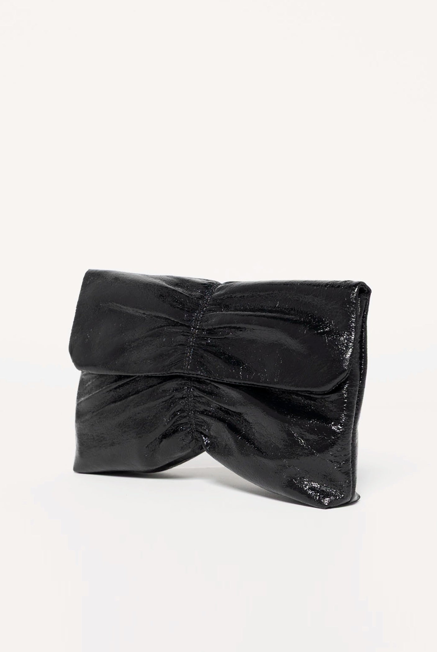 swatch_Black ruched evening clutch