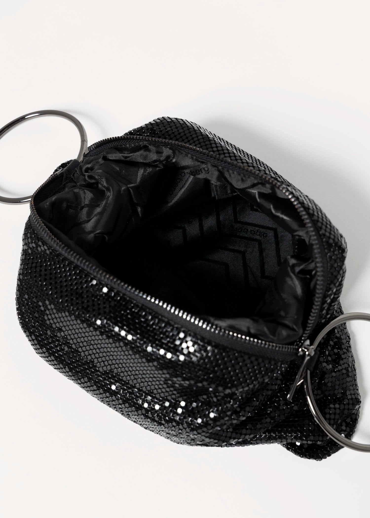 swatch_Black shar mesh evening bag