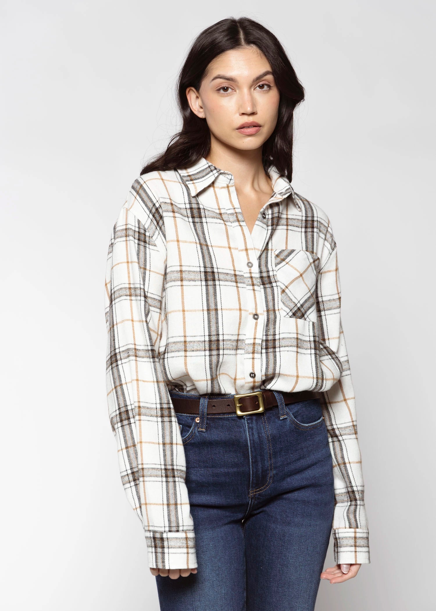 swatch_Bone plaid button down shirts