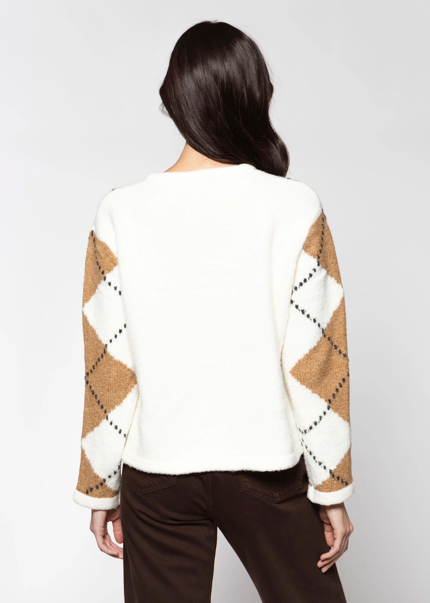swatch_White Multi argyle cardigan sweaters