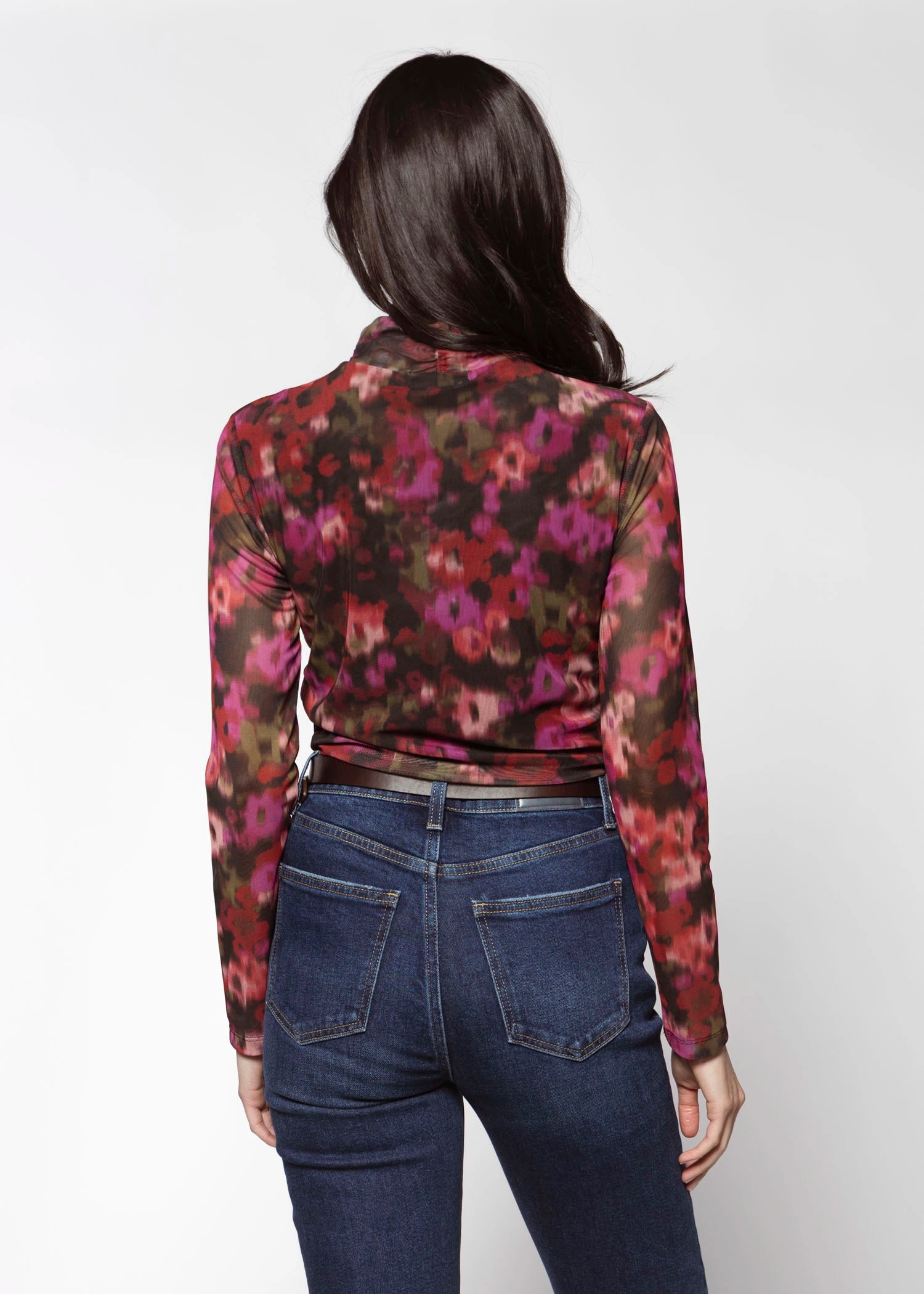 swatch_Berry Multi mesh mock neck shirt