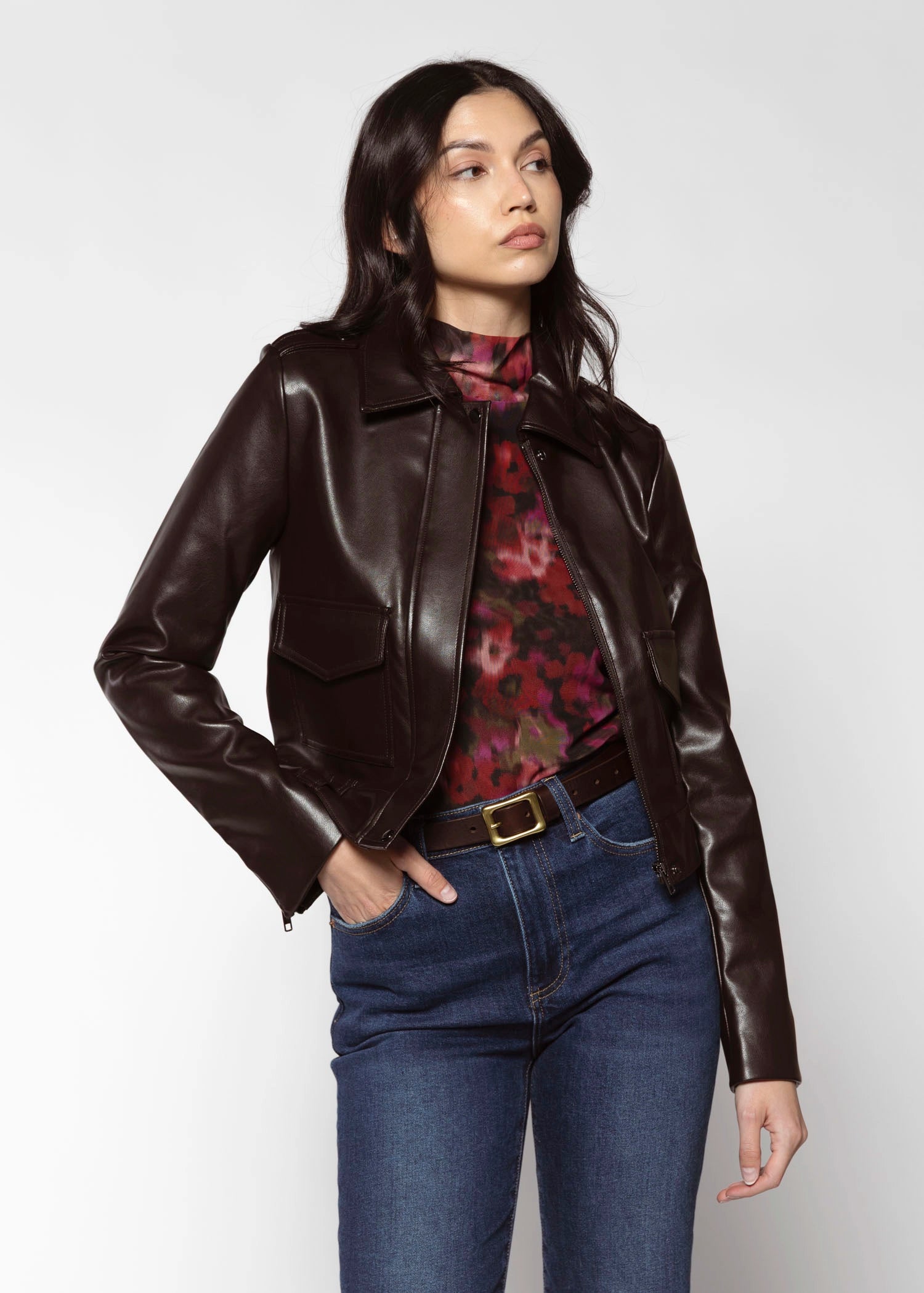 swatch_French Roast bex vegan leather jacket