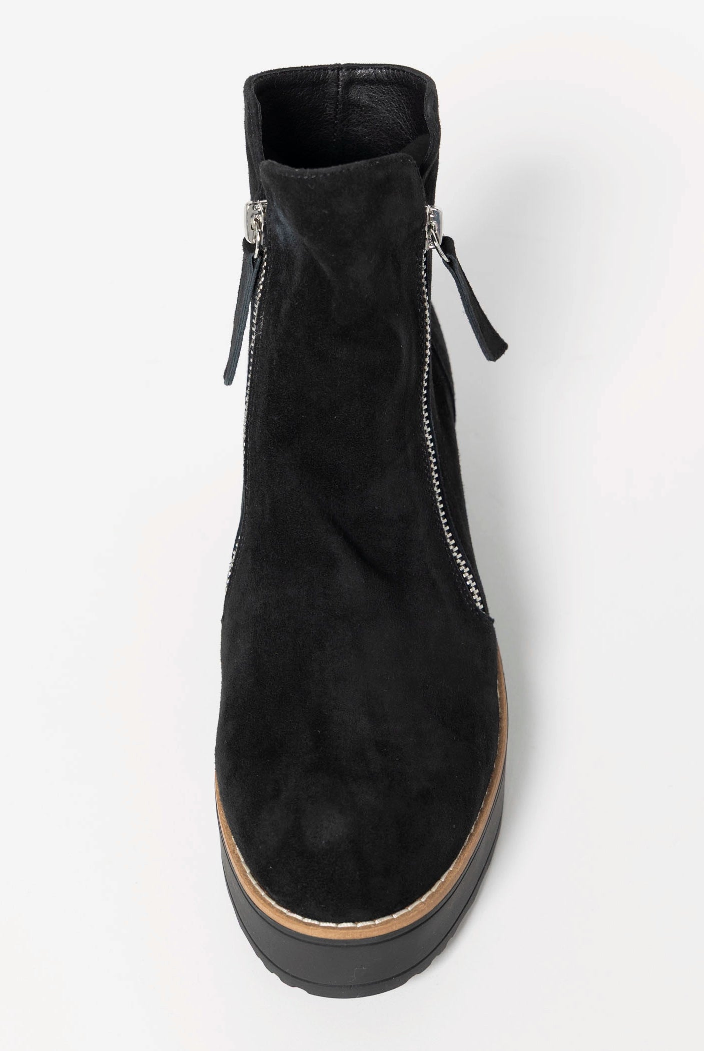 swatch_Black Suede nene platform boot