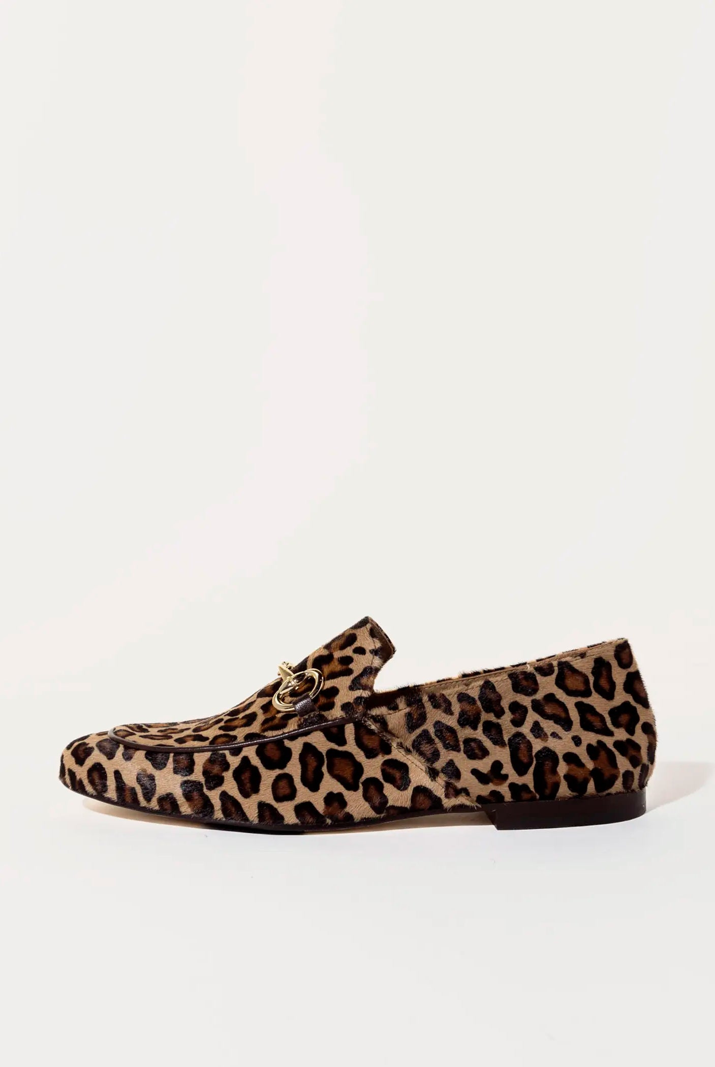 swatch_leopard haircalf loafer with bit flat shoes