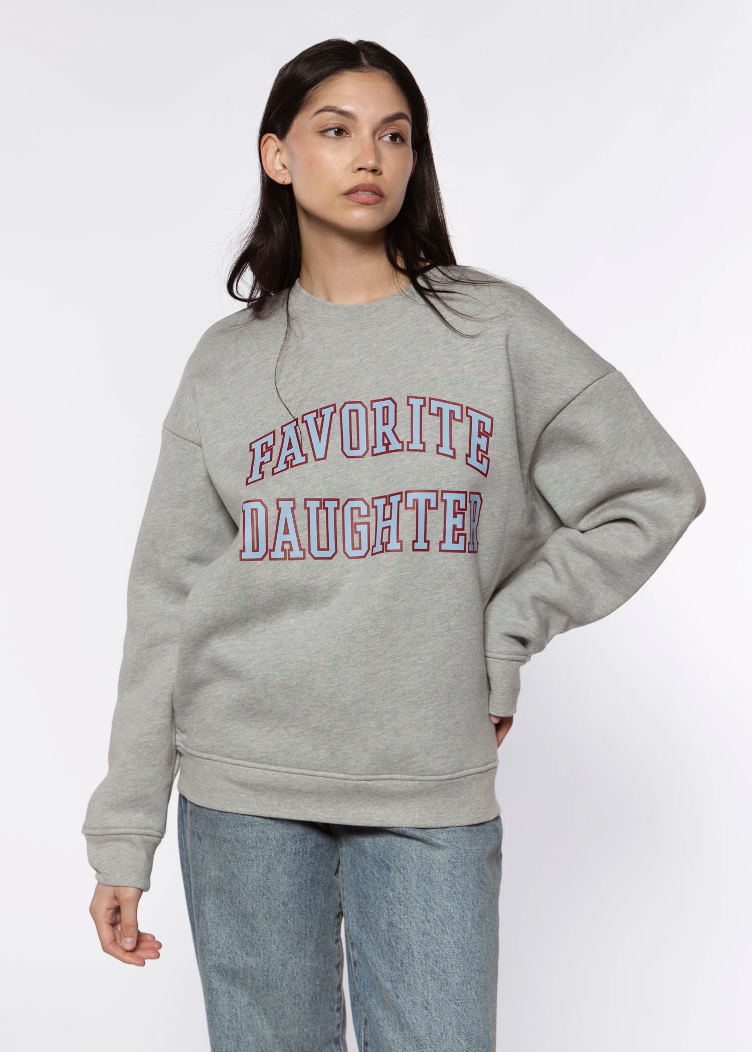 swatch_Heather Grey/Light Blue the collegiate sweatshirt