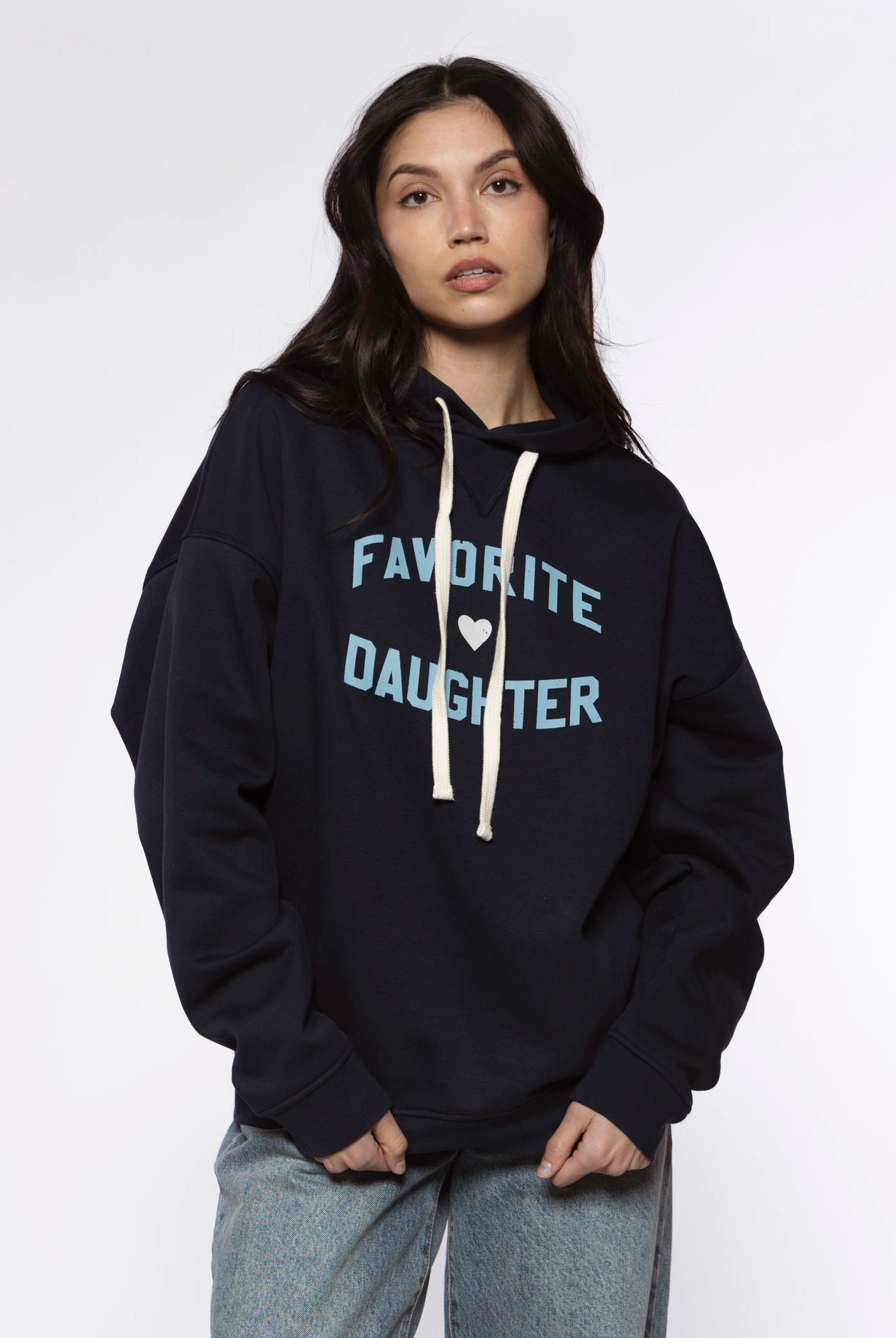 swatch_Navy/Light Blue favorite daughter hoodie sweatshirts