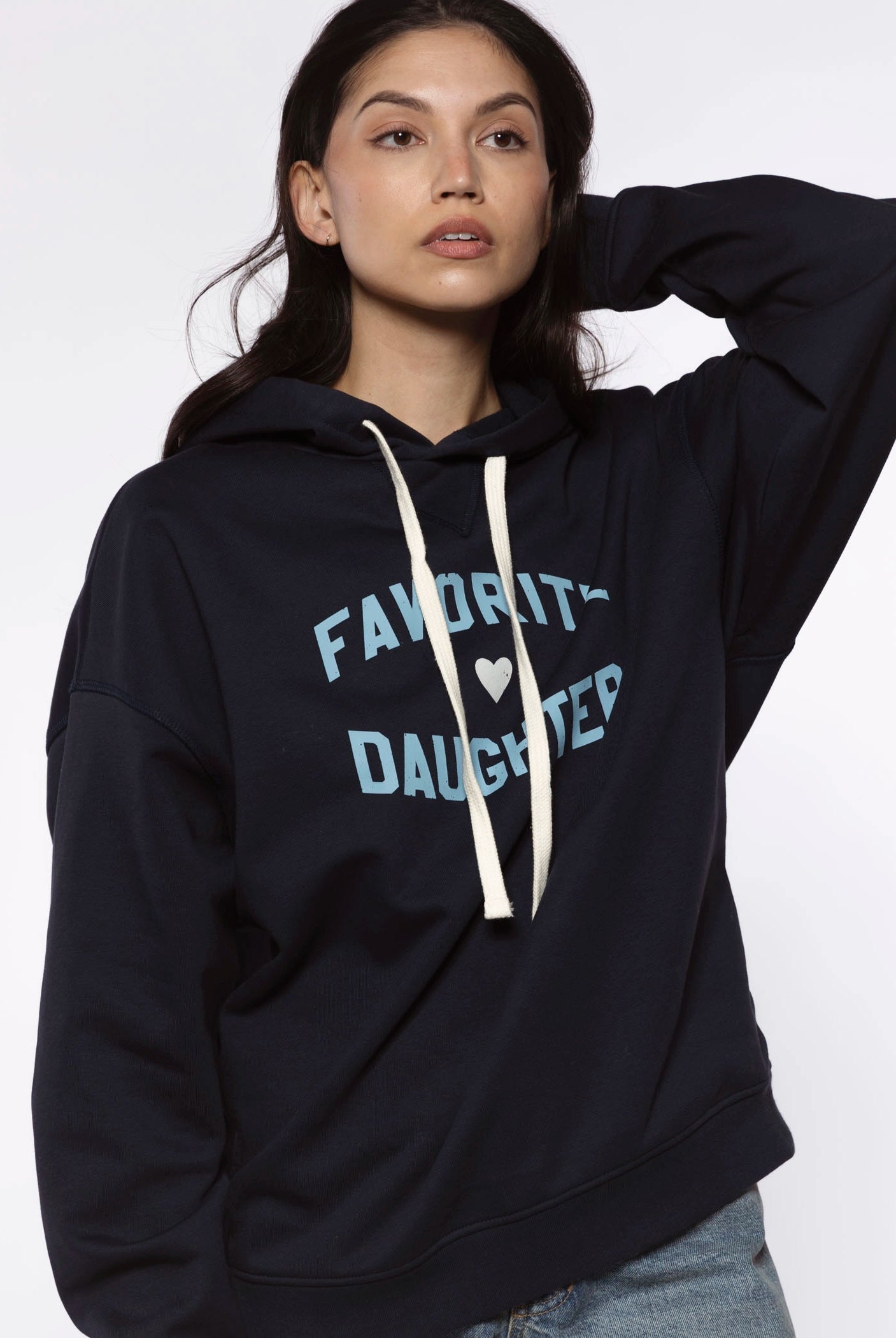swatch_Navy/Light Blue favorite daughter hoodie sweatshirts